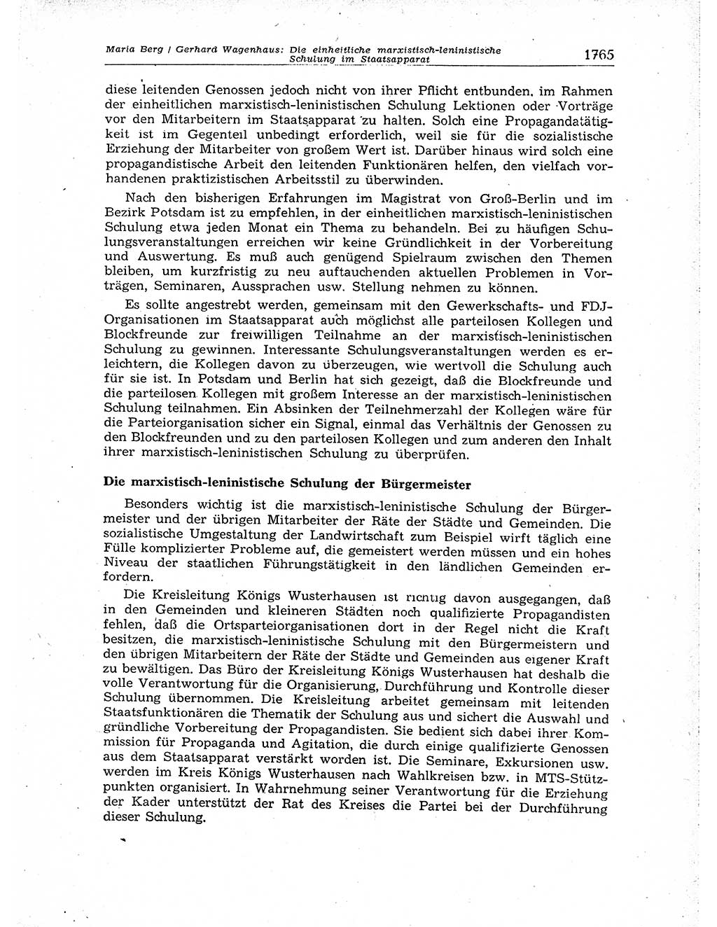 Neuer Weg (NW), Organ des Zentralkomitees (ZK) der SED (Sozialistische Einheitspartei Deutschlands) für Fragen des Parteiaufbaus und des Parteilebens, [Deutsche Demokratische Republik (DDR)] 13. Jahrgang 1958, Seite 1765 (NW ZK SED DDR 1958, S. 1765)