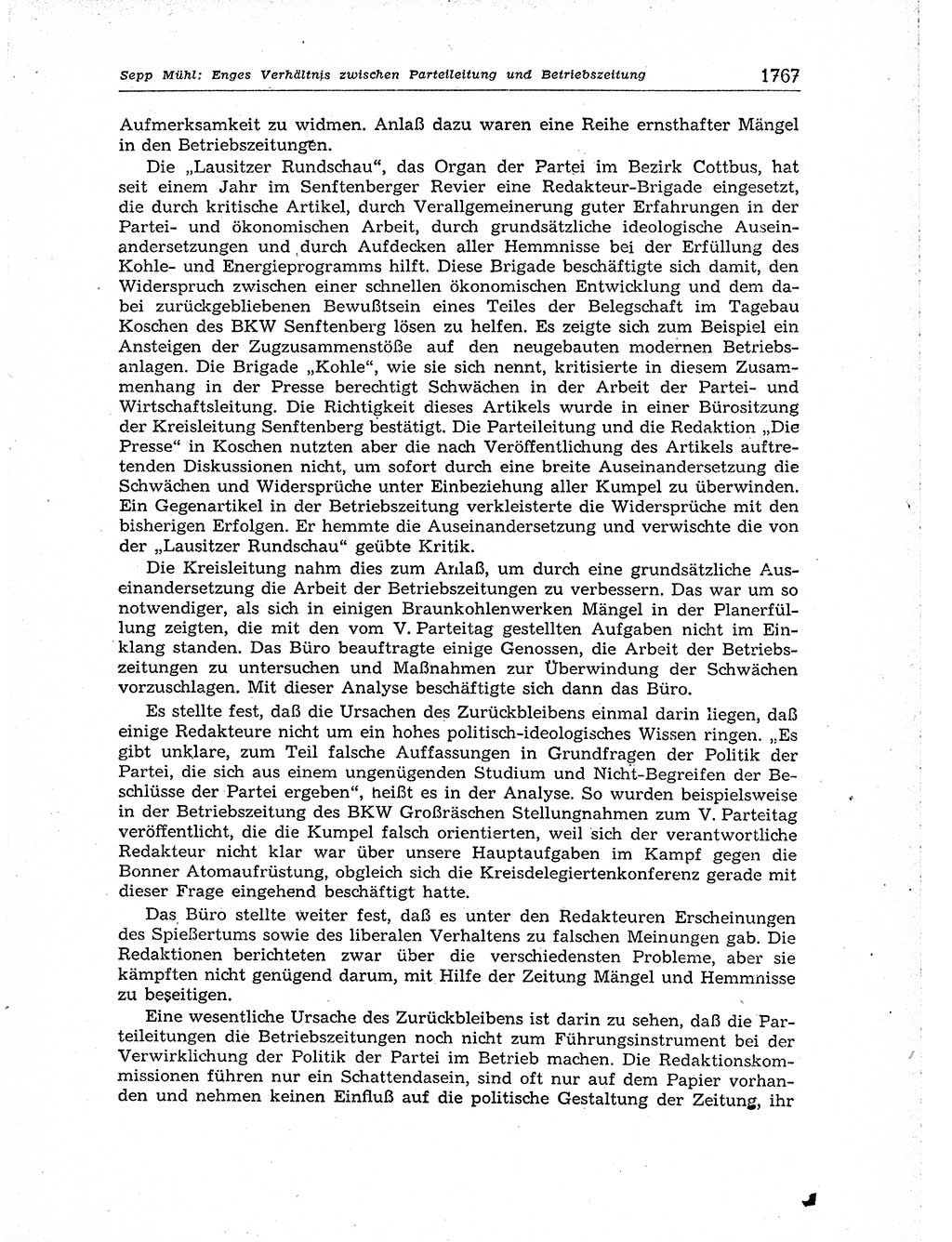 Neuer Weg (NW), Organ des Zentralkomitees (ZK) der SED (Sozialistische Einheitspartei Deutschlands) für Fragen des Parteiaufbaus und des Parteilebens, [Deutsche Demokratische Republik (DDR)] 13. Jahrgang 1958, Seite 1767 (NW ZK SED DDR 1958, S. 1767)