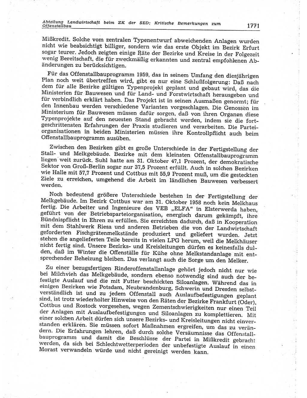 Neuer Weg (NW), Organ des Zentralkomitees (ZK) der SED (Sozialistische Einheitspartei Deutschlands) für Fragen des Parteiaufbaus und des Parteilebens, [Deutsche Demokratische Republik (DDR)] 13. Jahrgang 1958, Seite 1771 (NW ZK SED DDR 1958, S. 1771)