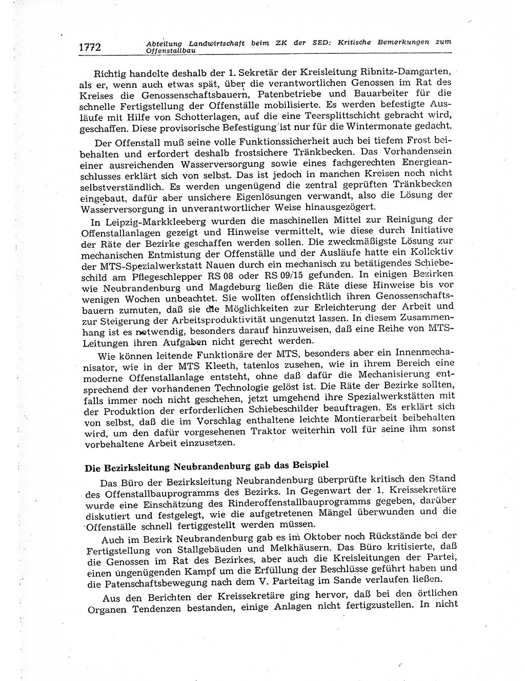 Neuer Weg (NW), Organ des Zentralkomitees (ZK) der SED (Sozialistische Einheitspartei Deutschlands) für Fragen des Parteiaufbaus und des Parteilebens, [Deutsche Demokratische Republik (DDR)] 13. Jahrgang 1958, Seite 1772 (NW ZK SED DDR 1958, S. 1772)