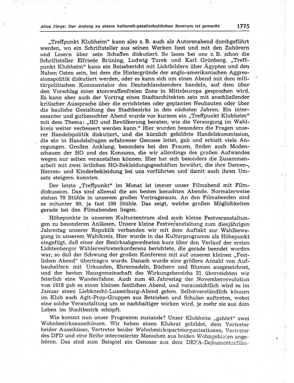 Neuer Weg (NW), Organ des Zentralkomitees (ZK) der SED (Sozialistische Einheitspartei Deutschlands) für Fragen des Parteiaufbaus und des Parteilebens, [Deutsche Demokratische Republik (DDR)] 13. Jahrgang 1958, Seite 1775 (NW ZK SED DDR 1958, S. 1775)