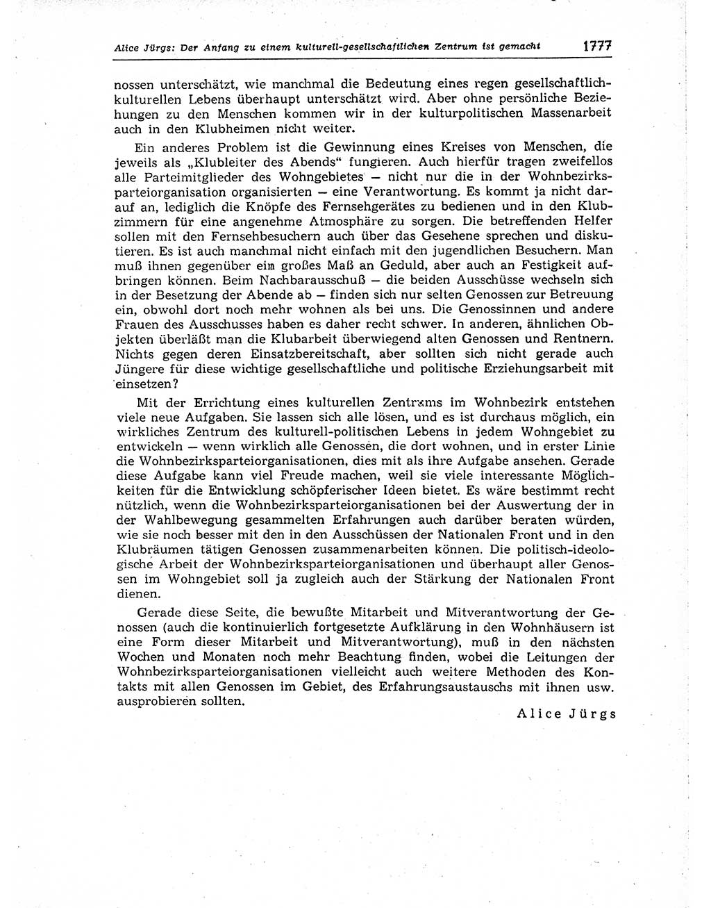 Neuer Weg (NW), Organ des Zentralkomitees (ZK) der SED (Sozialistische Einheitspartei Deutschlands) für Fragen des Parteiaufbaus und des Parteilebens, [Deutsche Demokratische Republik (DDR)] 13. Jahrgang 1958, Seite 1777 (NW ZK SED DDR 1958, S. 1777)