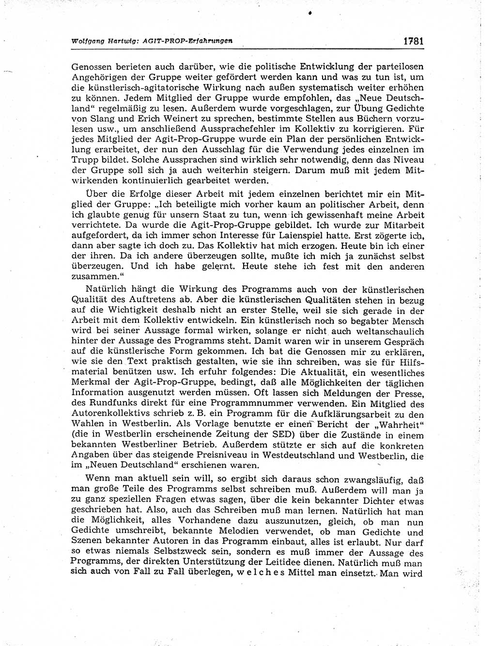 Neuer Weg (NW), Organ des Zentralkomitees (ZK) der SED (Sozialistische Einheitspartei Deutschlands) für Fragen des Parteiaufbaus und des Parteilebens, [Deutsche Demokratische Republik (DDR)] 13. Jahrgang 1958, Seite 1781 (NW ZK SED DDR 1958, S. 1781)