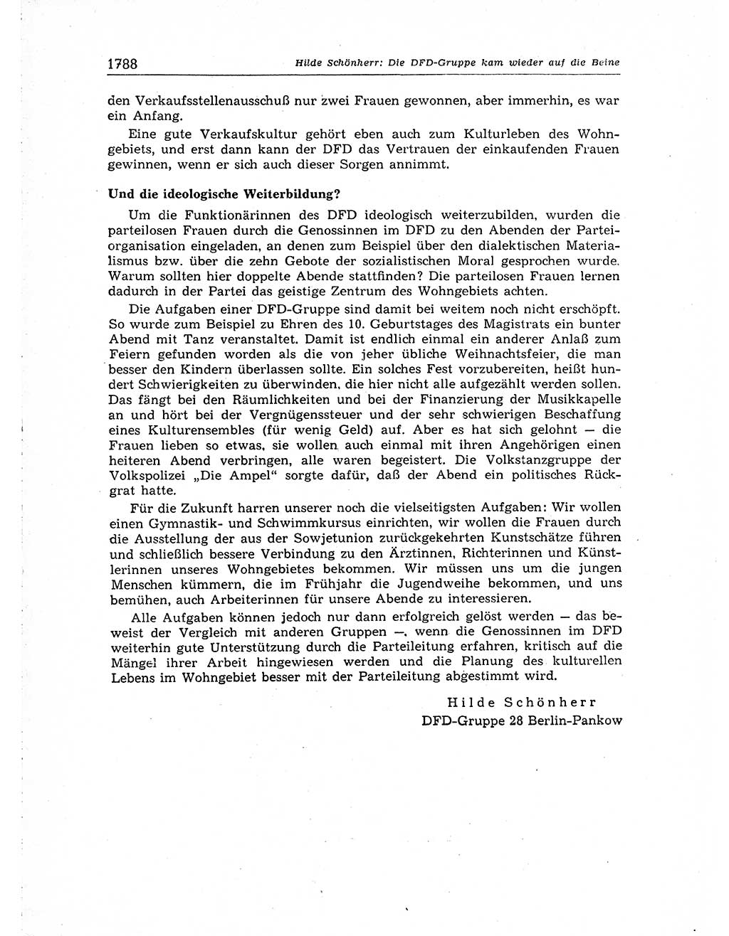Neuer Weg (NW), Organ des Zentralkomitees (ZK) der SED (Sozialistische Einheitspartei Deutschlands) für Fragen des Parteiaufbaus und des Parteilebens, [Deutsche Demokratische Republik (DDR)] 13. Jahrgang 1958, Seite 1788 (NW ZK SED DDR 1958, S. 1788)
