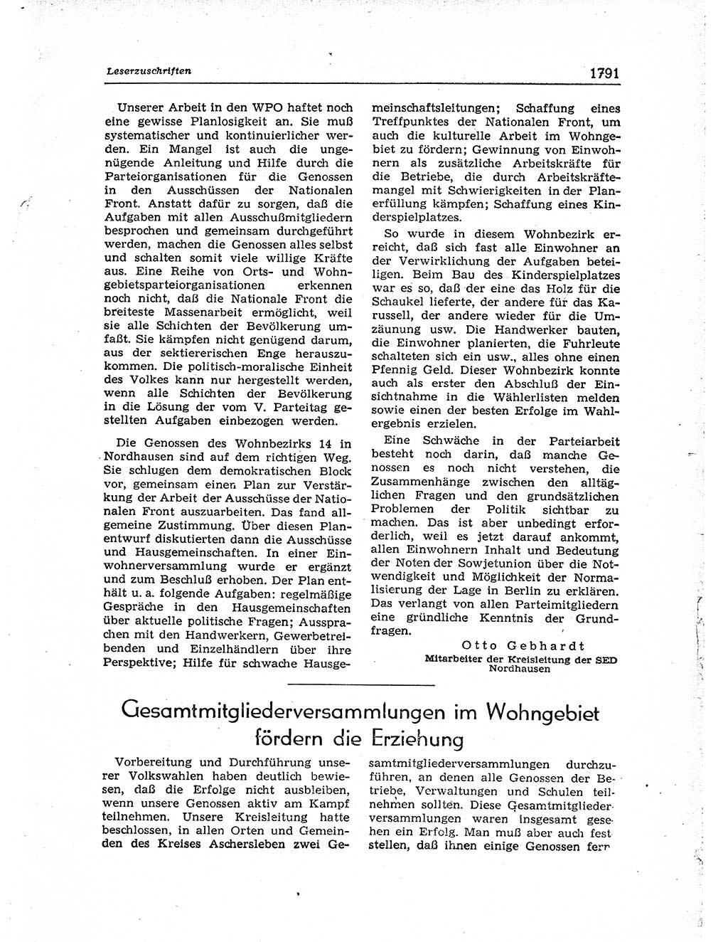 Neuer Weg (NW), Organ des Zentralkomitees (ZK) der SED (Sozialistische Einheitspartei Deutschlands) für Fragen des Parteiaufbaus und des Parteilebens, [Deutsche Demokratische Republik (DDR)] 13. Jahrgang 1958, Seite 1791 (NW ZK SED DDR 1958, S. 1791)