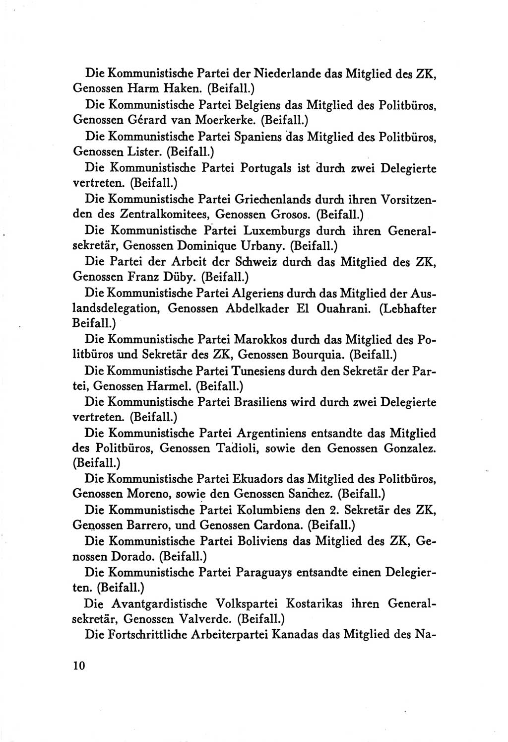 Protokoll der Verhandlungen des Ⅴ. Parteitages der Sozialistischen Einheitspartei Deutschlands (SED) [Deutsche Demokratische Republik (DDR)] 1958, Seite 10