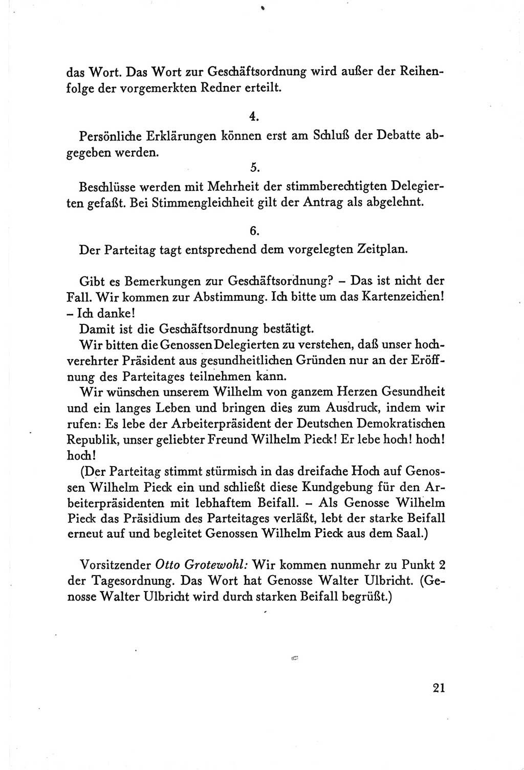 Protokoll der Verhandlungen des Ⅴ. Parteitages der Sozialistischen Einheitspartei Deutschlands (SED) [Deutsche Demokratische Republik (DDR)] 1958, Seite 21