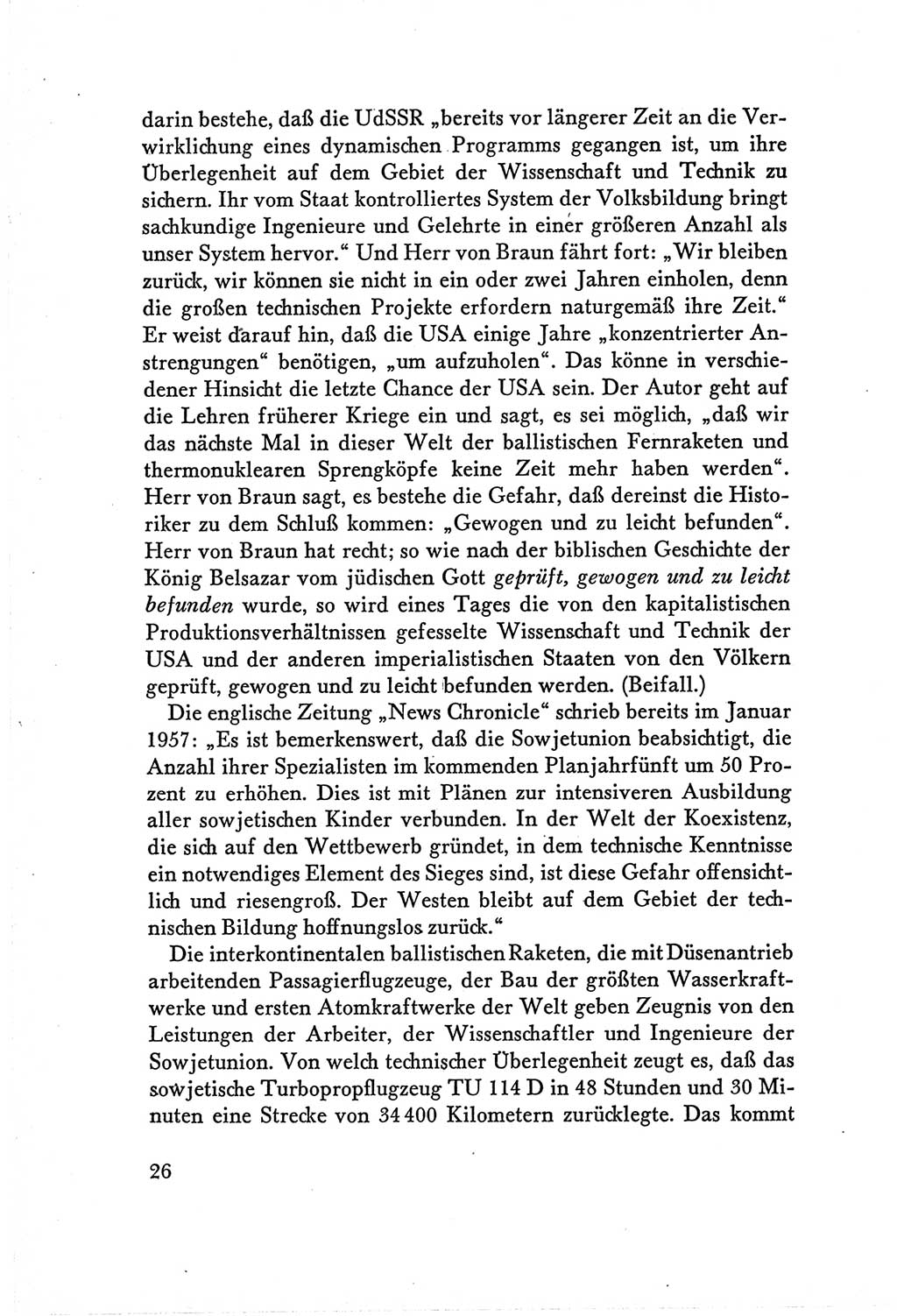 Protokoll der Verhandlungen des Ⅴ. Parteitages der Sozialistischen Einheitspartei Deutschlands (SED) [Deutsche Demokratische Republik (DDR)] 1958, Seite 26