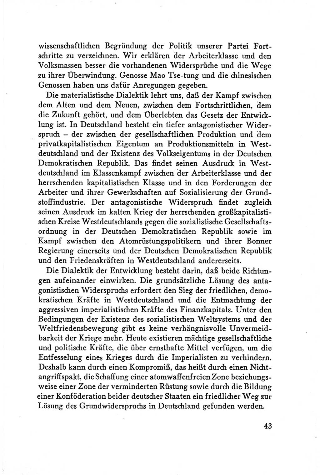 Protokoll der Verhandlungen des Ⅴ. Parteitages der Sozialistischen Einheitspartei Deutschlands (SED) [Deutsche Demokratische Republik (DDR)] 1958, Seite 43
