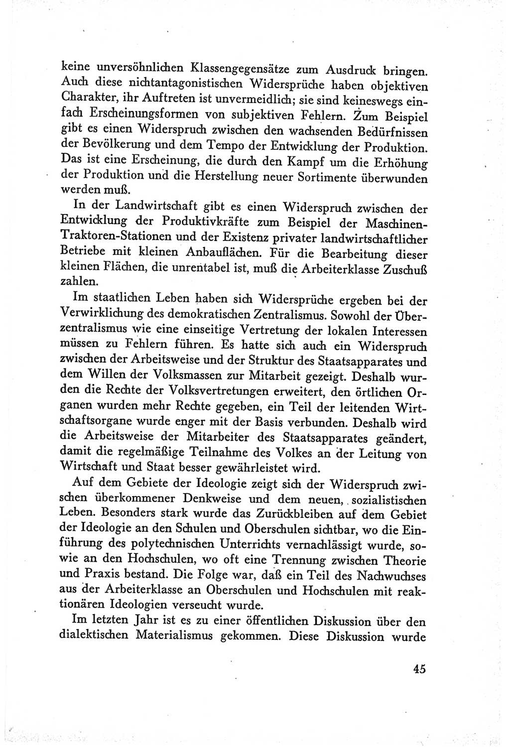 Protokoll der Verhandlungen des Ⅴ. Parteitages der Sozialistischen Einheitspartei Deutschlands (SED) [Deutsche Demokratische Republik (DDR)] 1958, Seite 45