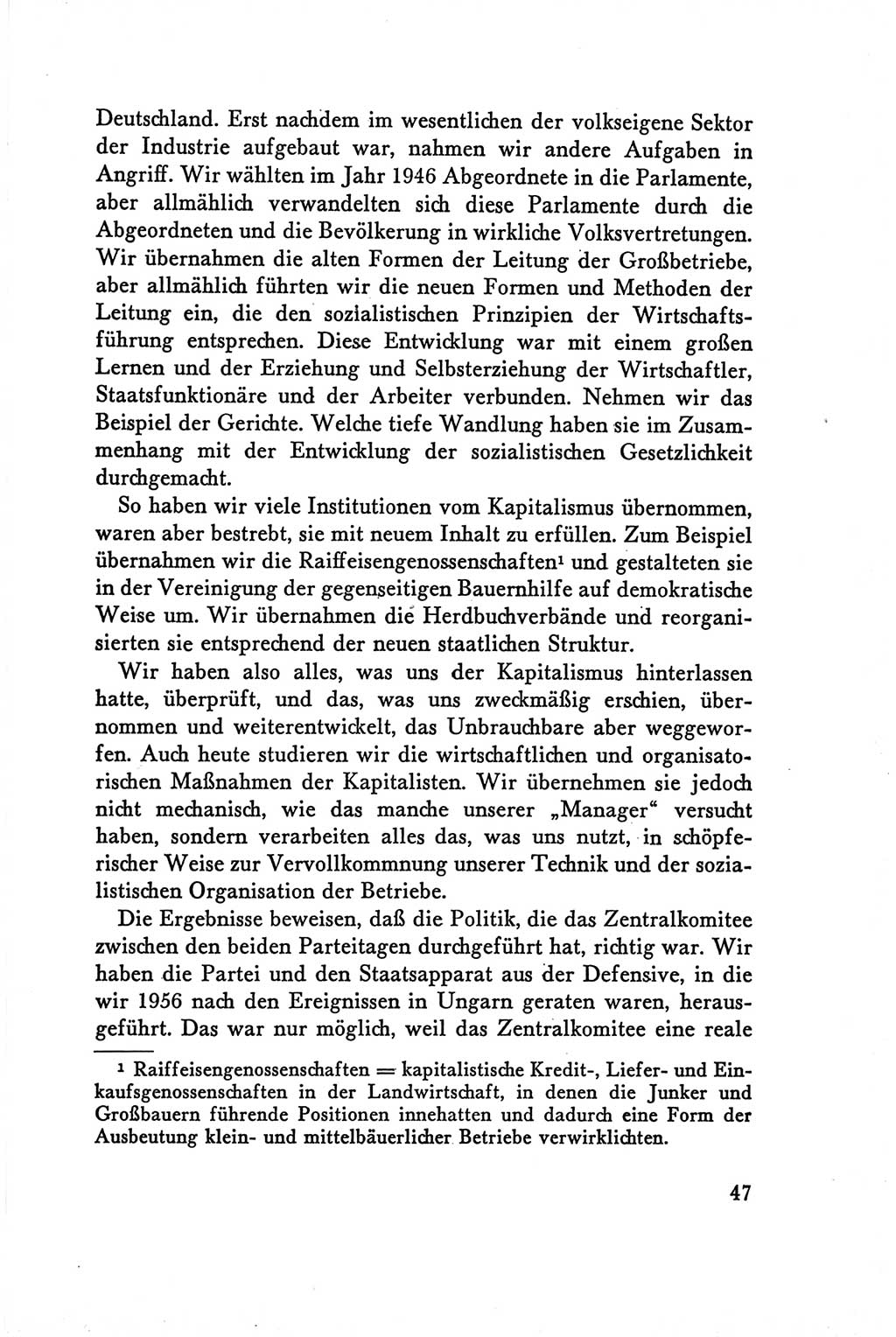 Protokoll der Verhandlungen des Ⅴ. Parteitages der Sozialistischen Einheitspartei Deutschlands (SED) [Deutsche Demokratische Republik (DDR)] 1958, Seite 47