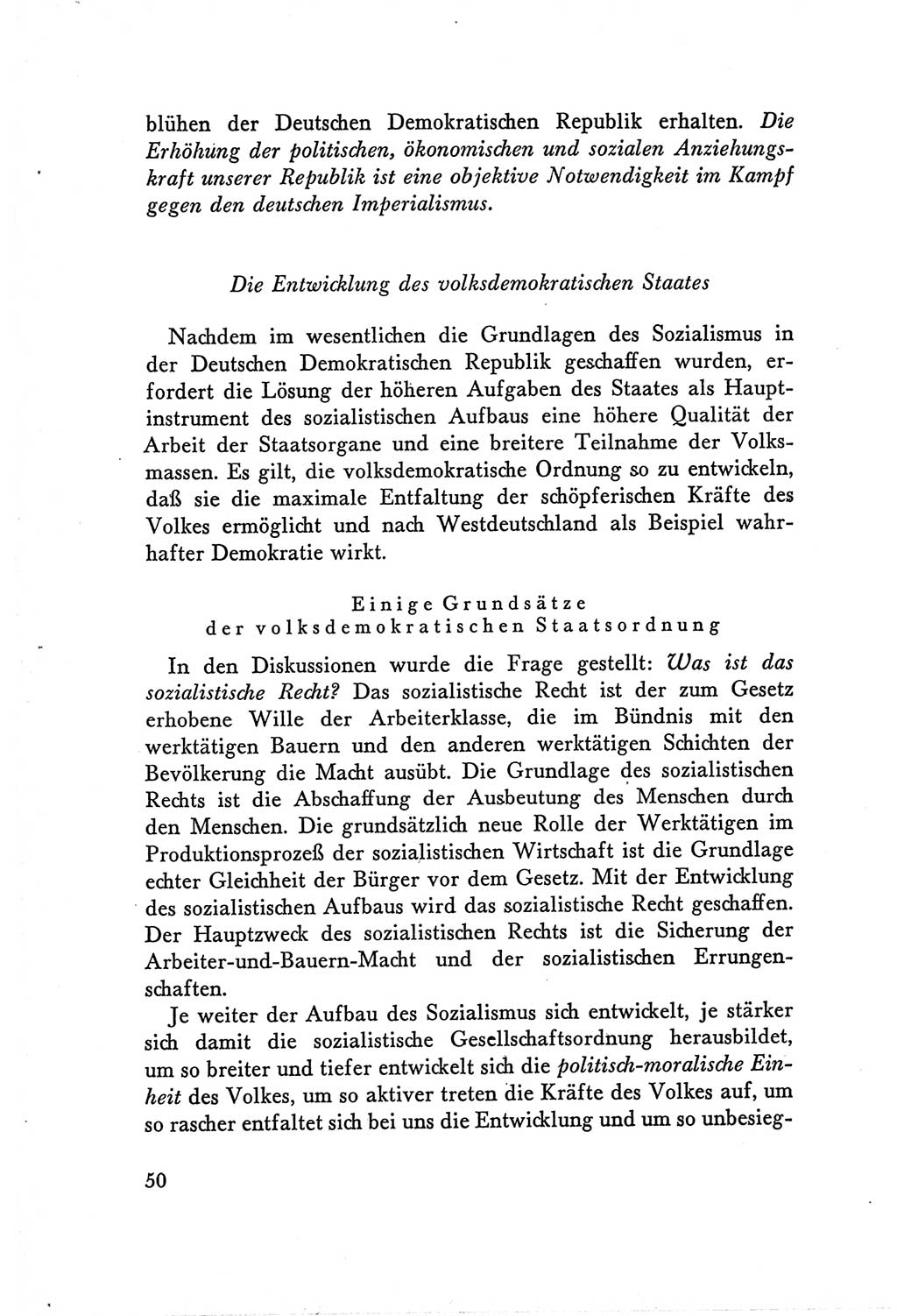 Protokoll der Verhandlungen des Ⅴ. Parteitages der Sozialistischen Einheitspartei Deutschlands (SED) [Deutsche Demokratische Republik (DDR)] 1958, Seite 50