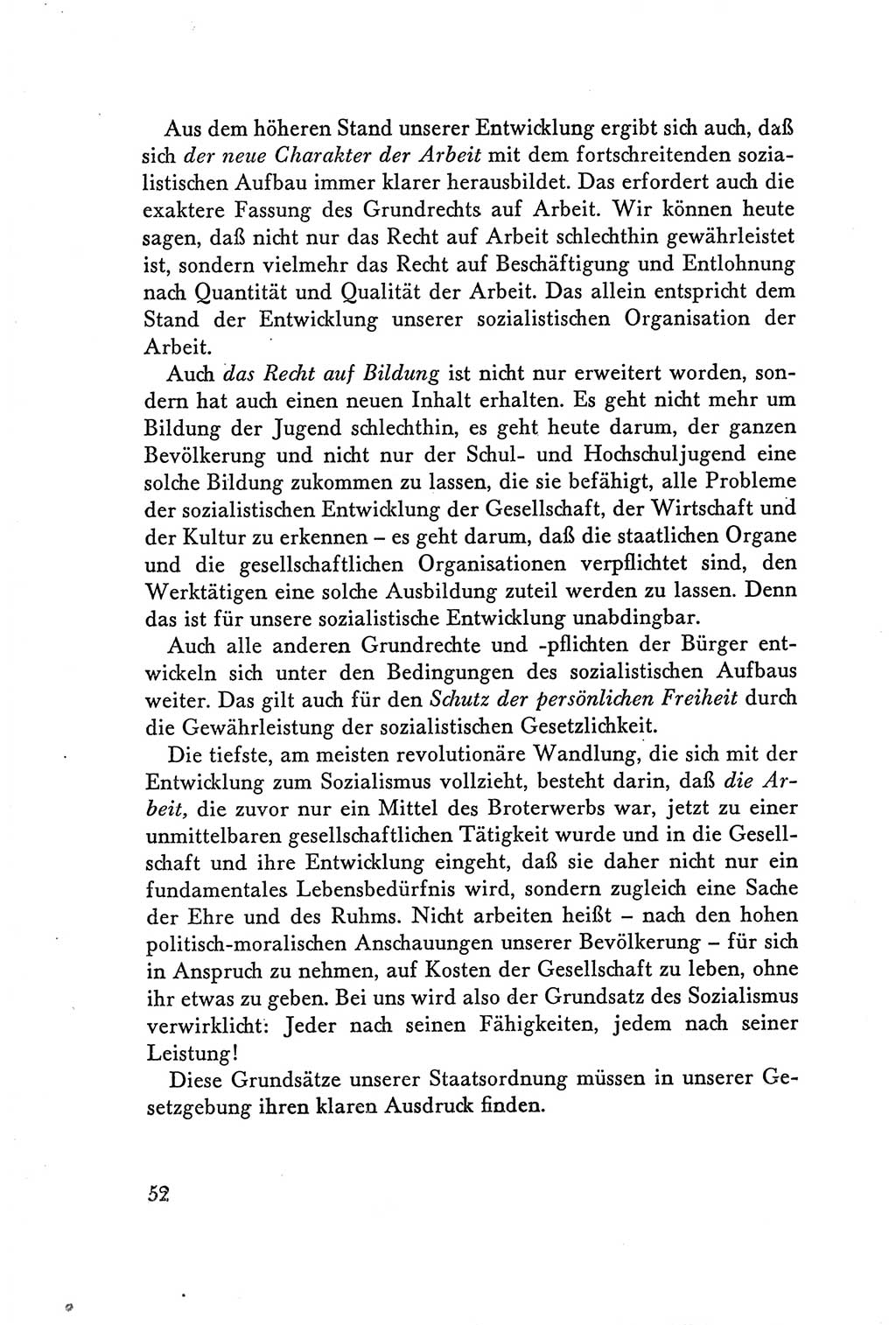 Protokoll der Verhandlungen des Ⅴ. Parteitages der Sozialistischen Einheitspartei Deutschlands (SED) [Deutsche Demokratische Republik (DDR)] 1958, Seite 52