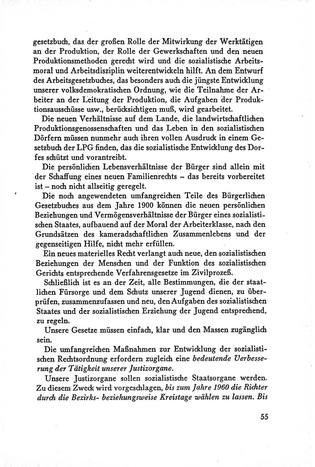 Protokoll der Verhandlungen des Ⅴ. Parteitages der Sozialistischen Einheitspartei Deutschlands (SED) [Deutsche Demokratische Republik (DDR)] 1958, Seite 55