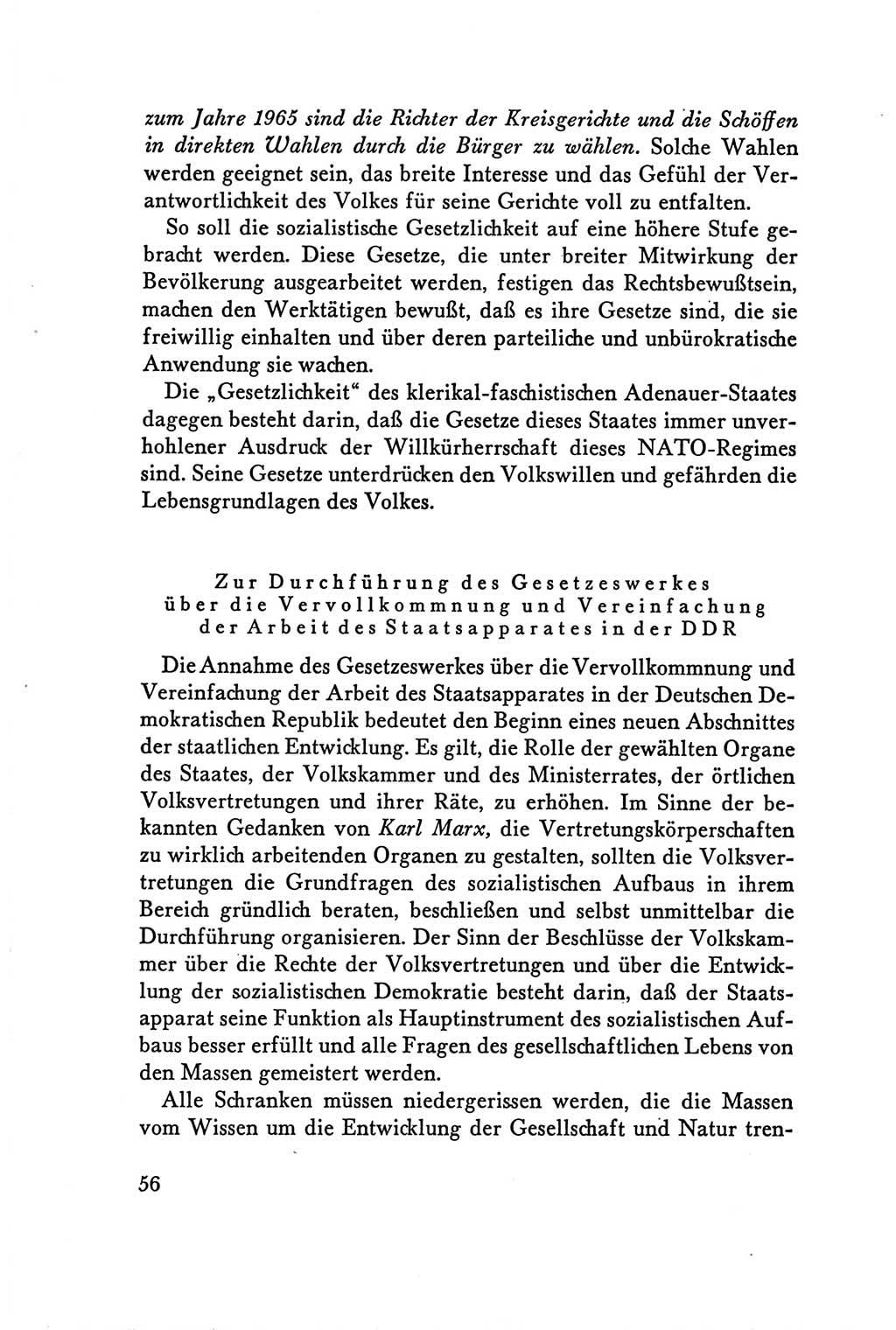 Protokoll der Verhandlungen des Ⅴ. Parteitages der Sozialistischen Einheitspartei Deutschlands (SED) [Deutsche Demokratische Republik (DDR)] 1958, Seite 56