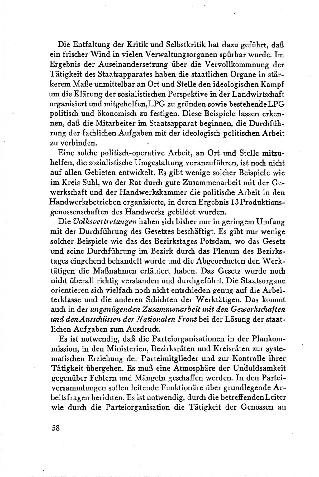 Protokoll der Verhandlungen des Ⅴ. Parteitages der Sozialistischen Einheitspartei Deutschlands (SED) [Deutsche Demokratische Republik (DDR)] 1958, Seite 58