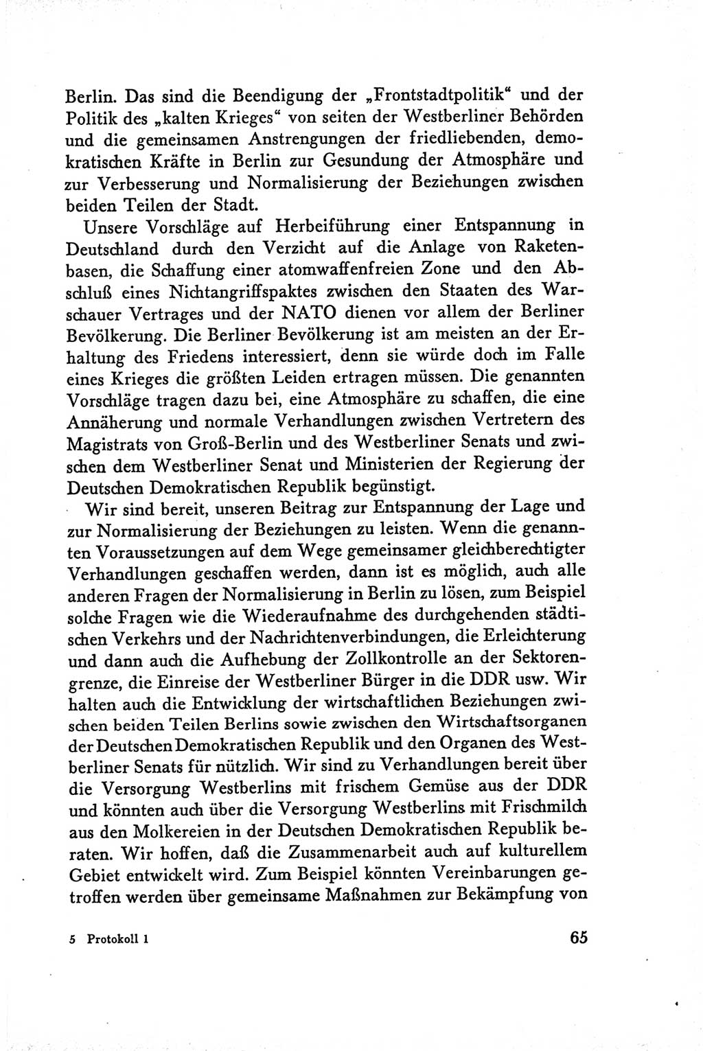 Protokoll der Verhandlungen des Ⅴ. Parteitages der Sozialistischen Einheitspartei Deutschlands (SED) [Deutsche Demokratische Republik (DDR)] 1958, Seite 65