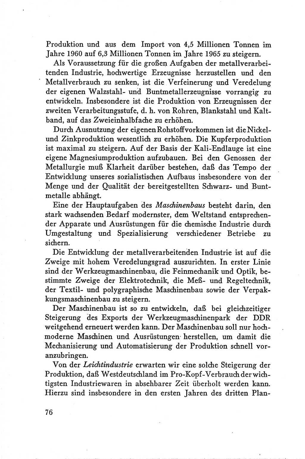 Protokoll der Verhandlungen des Ⅴ. Parteitages der Sozialistischen Einheitspartei Deutschlands (SED) [Deutsche Demokratische Republik (DDR)] 1958, Seite 76