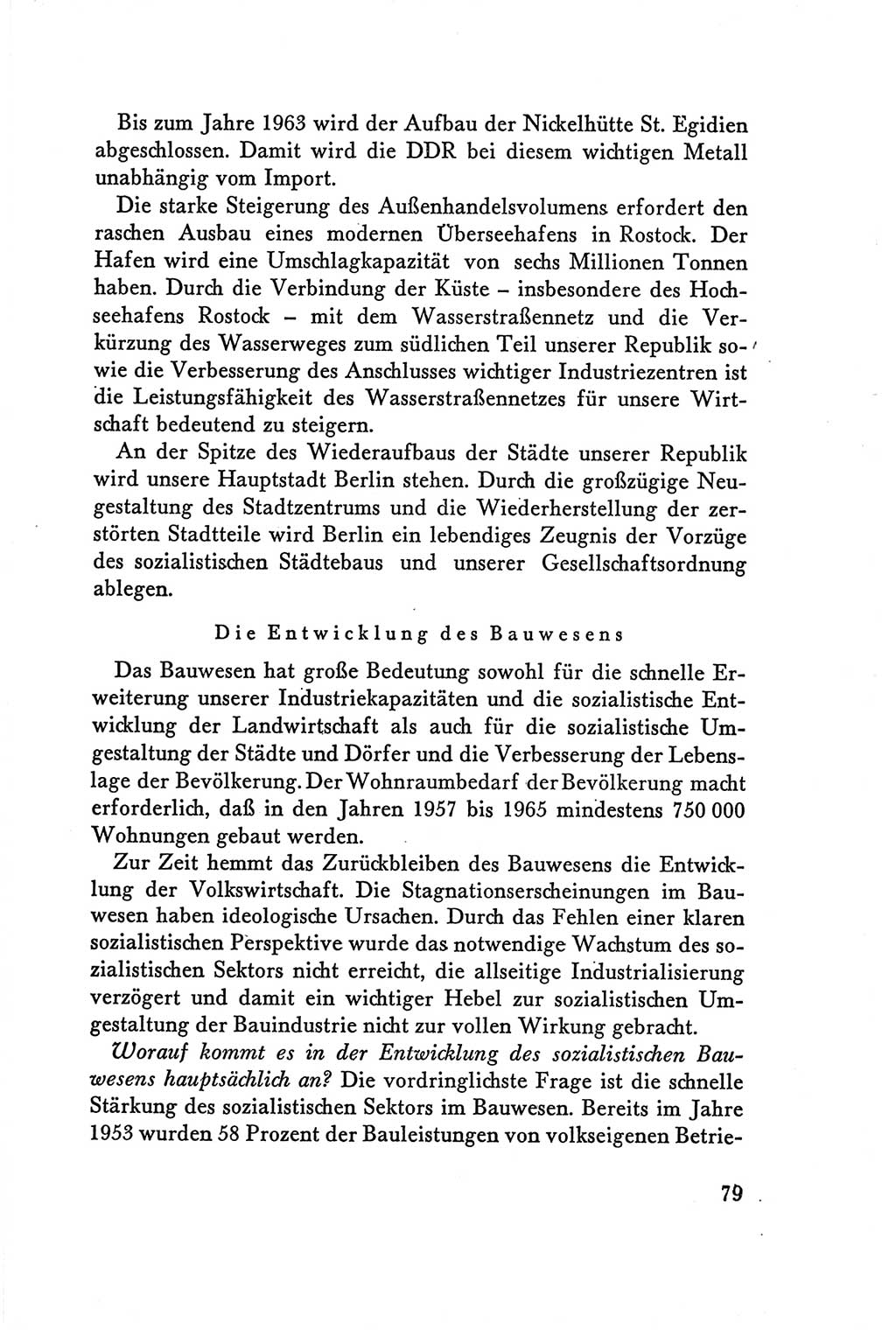 Protokoll der Verhandlungen des Ⅴ. Parteitages der Sozialistischen Einheitspartei Deutschlands (SED) [Deutsche Demokratische Republik (DDR)] 1958, Seite 79