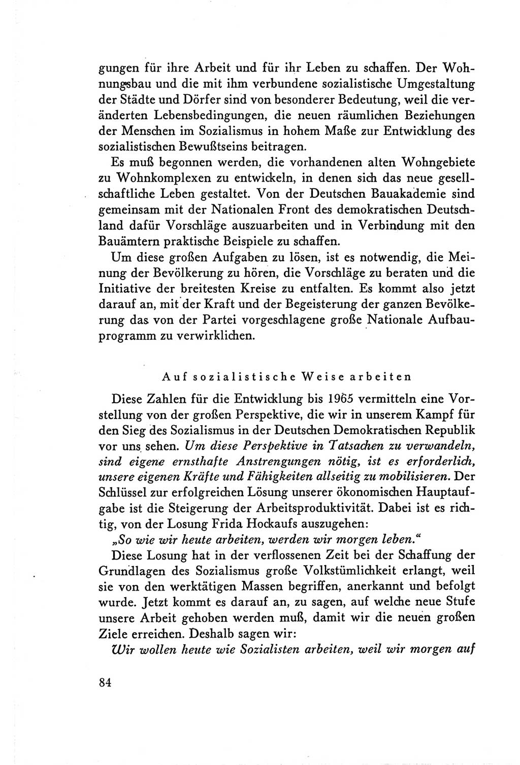 Protokoll der Verhandlungen des Ⅴ. Parteitages der Sozialistischen Einheitspartei Deutschlands (SED) [Deutsche Demokratische Republik (DDR)] 1958, Seite 84