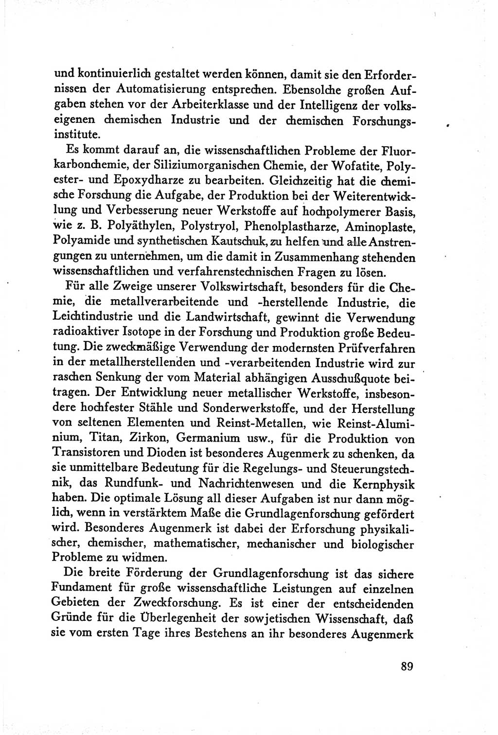 Protokoll der Verhandlungen des Ⅴ. Parteitages der Sozialistischen Einheitspartei Deutschlands (SED) [Deutsche Demokratische Republik (DDR)] 1958, Seite 89