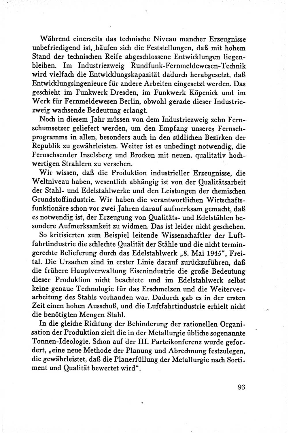 Protokoll der Verhandlungen des Ⅴ. Parteitages der Sozialistischen Einheitspartei Deutschlands (SED) [Deutsche Demokratische Republik (DDR)] 1958, Seite 93