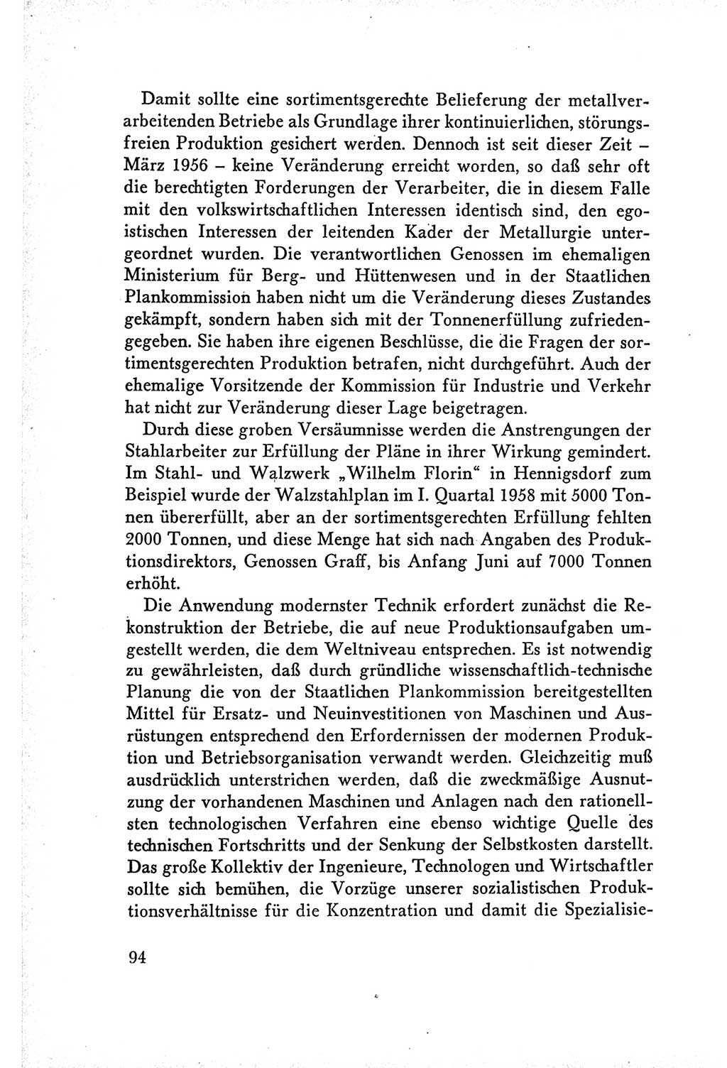 Protokoll der Verhandlungen des Ⅴ. Parteitages der Sozialistischen Einheitspartei Deutschlands (SED) [Deutsche Demokratische Republik (DDR)] 1958, Seite 94