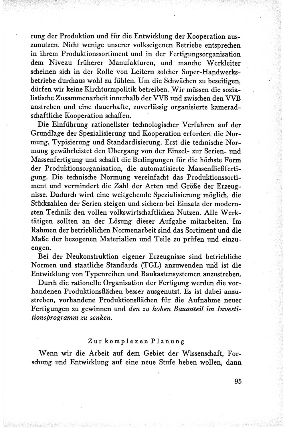 Protokoll der Verhandlungen des Ⅴ. Parteitages der Sozialistischen Einheitspartei Deutschlands (SED) [Deutsche Demokratische Republik (DDR)] 1958, Seite 95