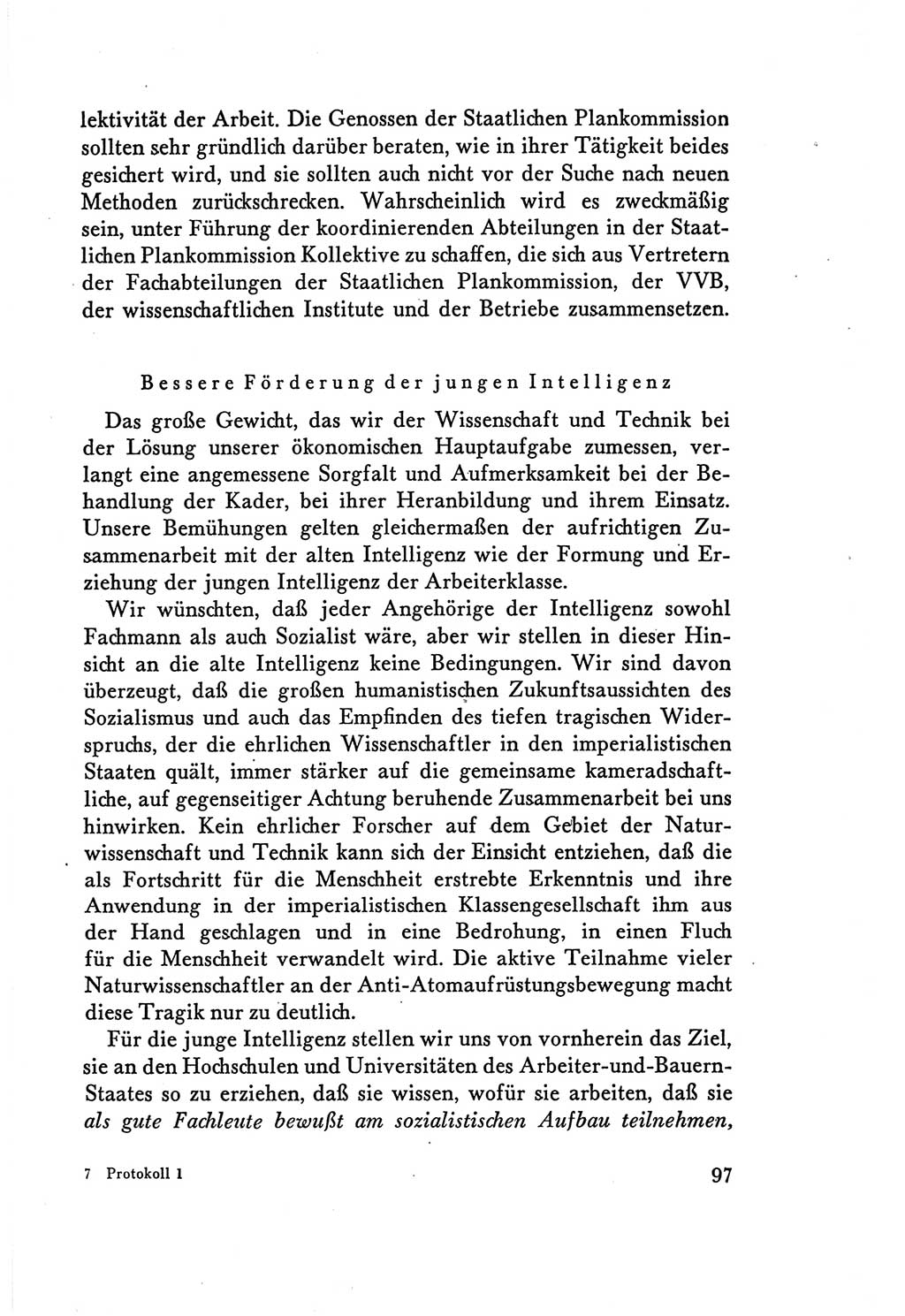 Protokoll der Verhandlungen des Ⅴ. Parteitages der Sozialistischen Einheitspartei Deutschlands (SED) [Deutsche Demokratische Republik (DDR)] 1958, Seite 97