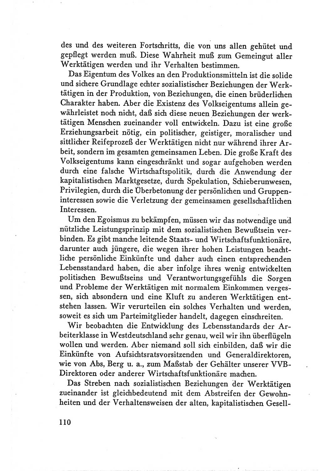 Protokoll der Verhandlungen des Ⅴ. Parteitages der Sozialistischen Einheitspartei Deutschlands (SED) [Deutsche Demokratische Republik (DDR)] 1958, Seite 110