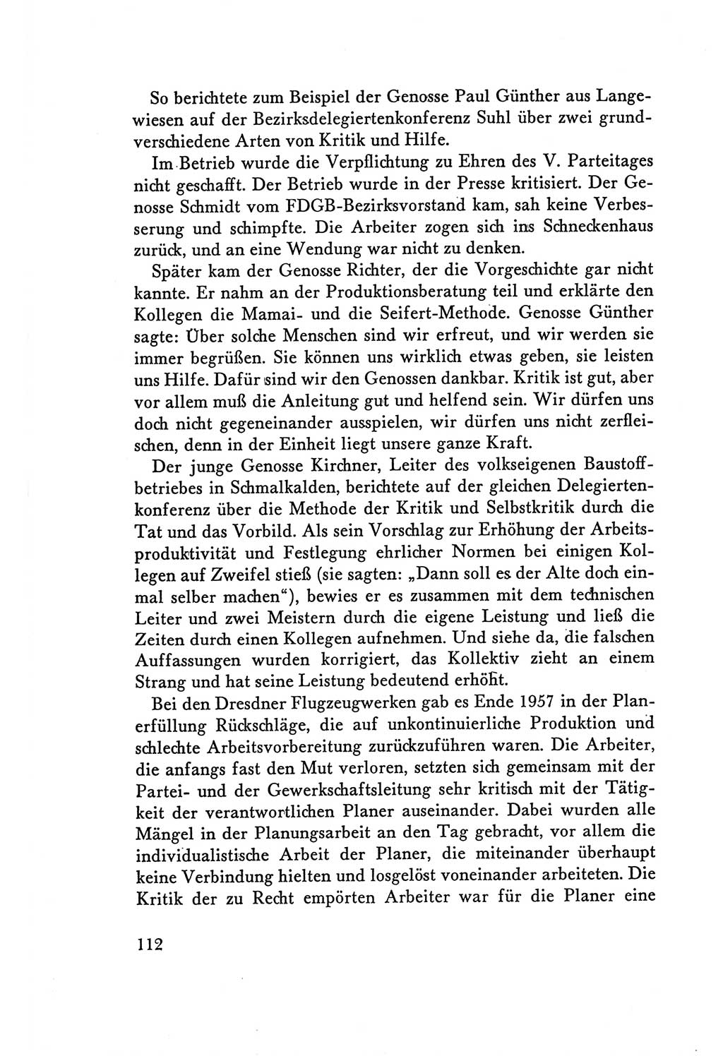 Protokoll der Verhandlungen des Ⅴ. Parteitages der Sozialistischen Einheitspartei Deutschlands (SED) [Deutsche Demokratische Republik (DDR)] 1958, Seite 112
