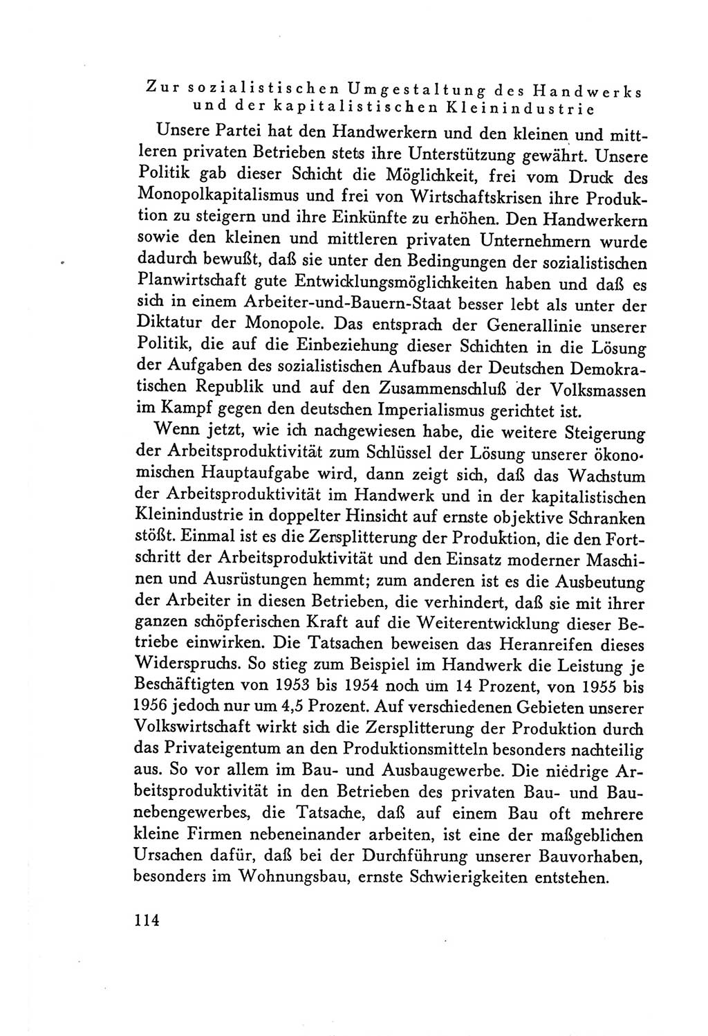 Protokoll der Verhandlungen des Ⅴ. Parteitages der Sozialistischen Einheitspartei Deutschlands (SED) [Deutsche Demokratische Republik (DDR)] 1958, Seite 114