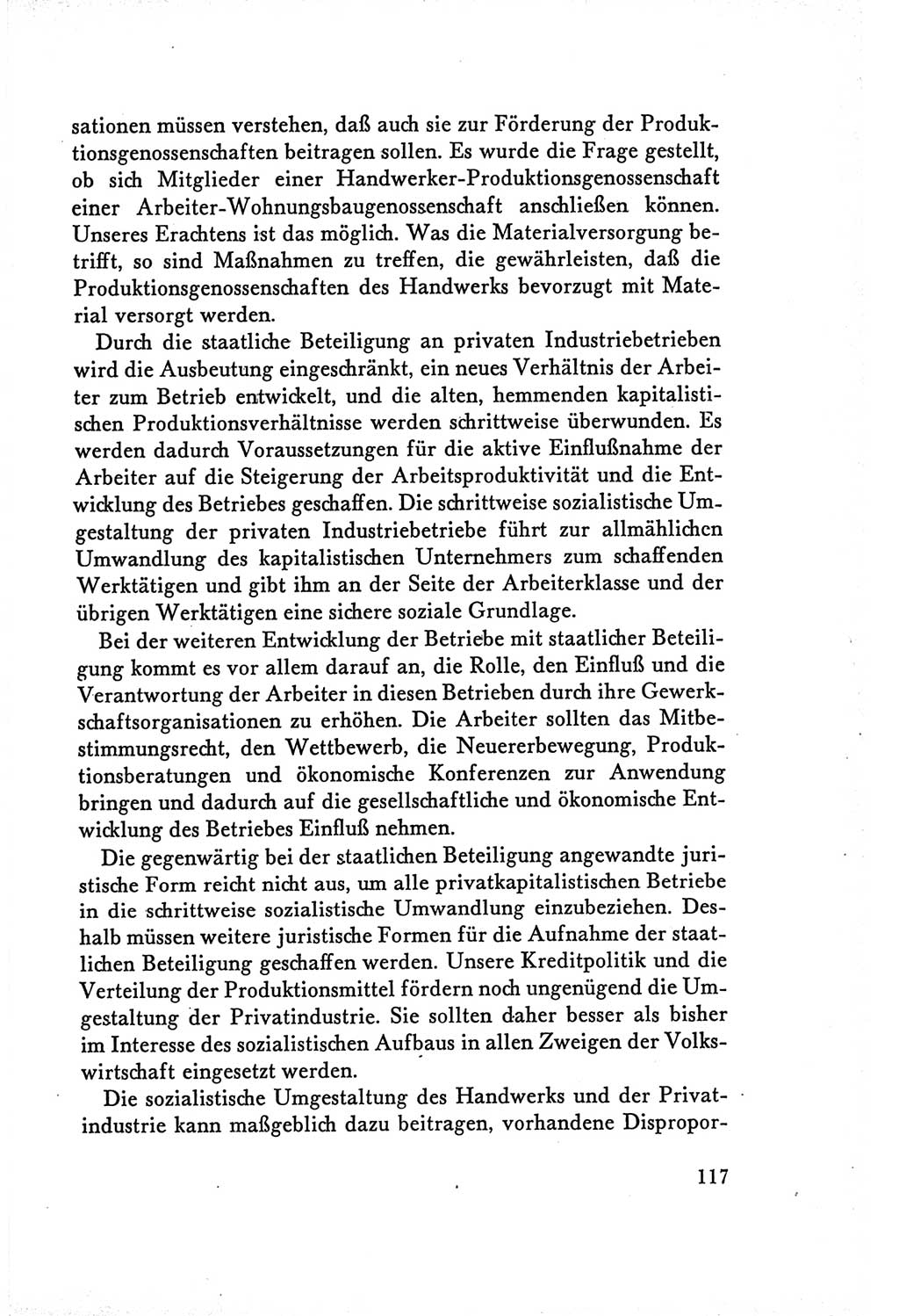 Protokoll der Verhandlungen des Ⅴ. Parteitages der Sozialistischen Einheitspartei Deutschlands (SED) [Deutsche Demokratische Republik (DDR)] 1958, Seite 117