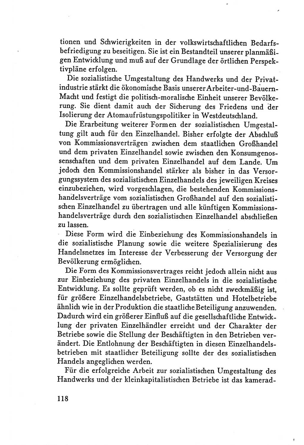 Protokoll der Verhandlungen des Ⅴ. Parteitages der Sozialistischen Einheitspartei Deutschlands (SED) [Deutsche Demokratische Republik (DDR)] 1958, Seite 118