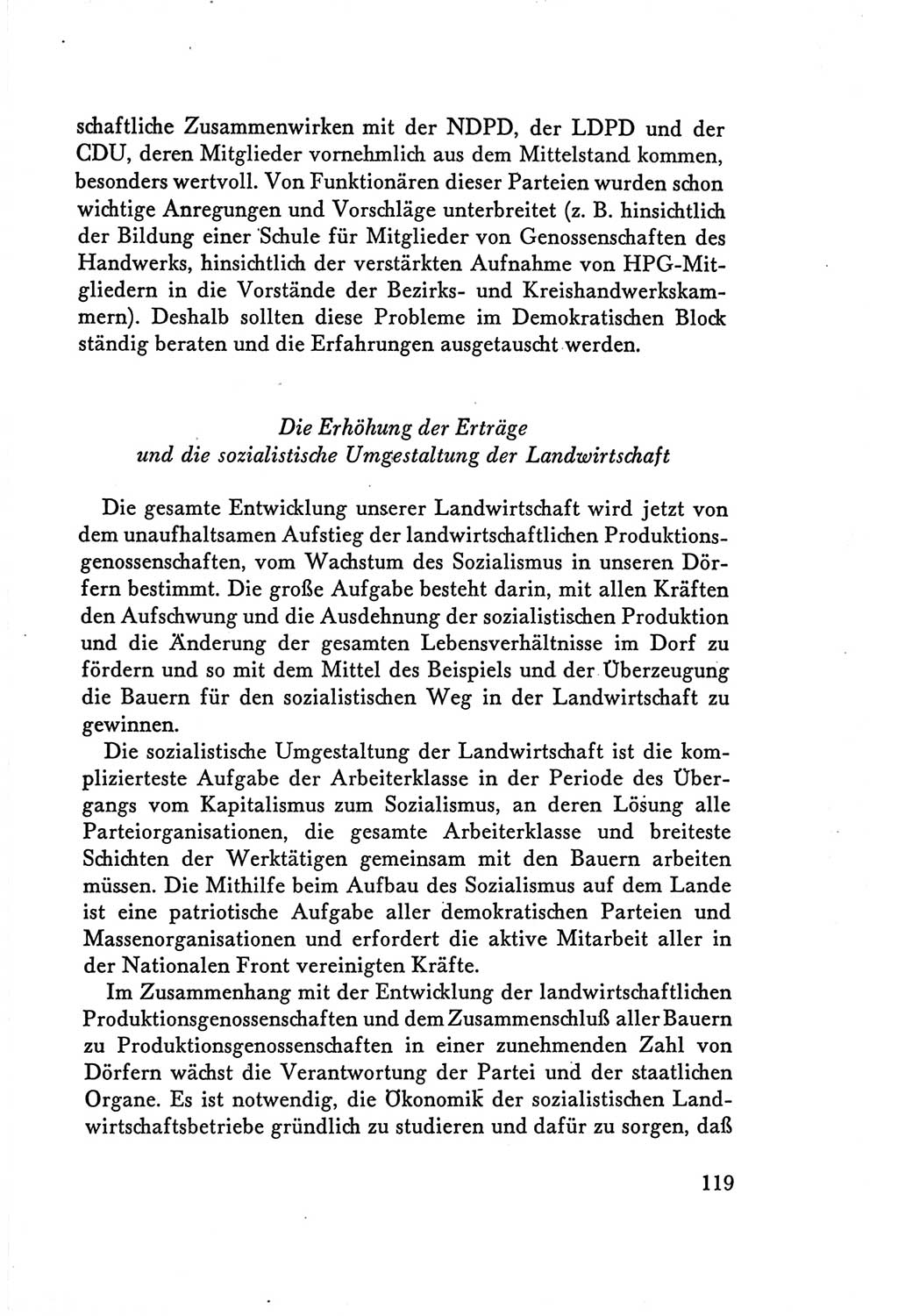 Protokoll der Verhandlungen des Ⅴ. Parteitages der Sozialistischen Einheitspartei Deutschlands (SED) [Deutsche Demokratische Republik (DDR)] 1958, Seite 119