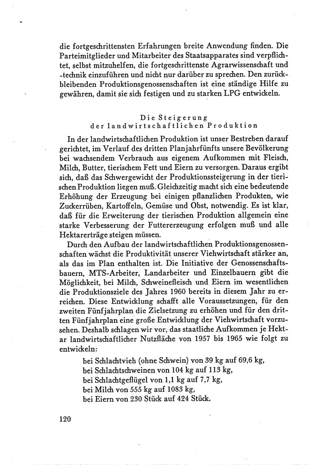 Protokoll der Verhandlungen des Ⅴ. Parteitages der Sozialistischen Einheitspartei Deutschlands (SED) [Deutsche Demokratische Republik (DDR)] 1958, Seite 120
