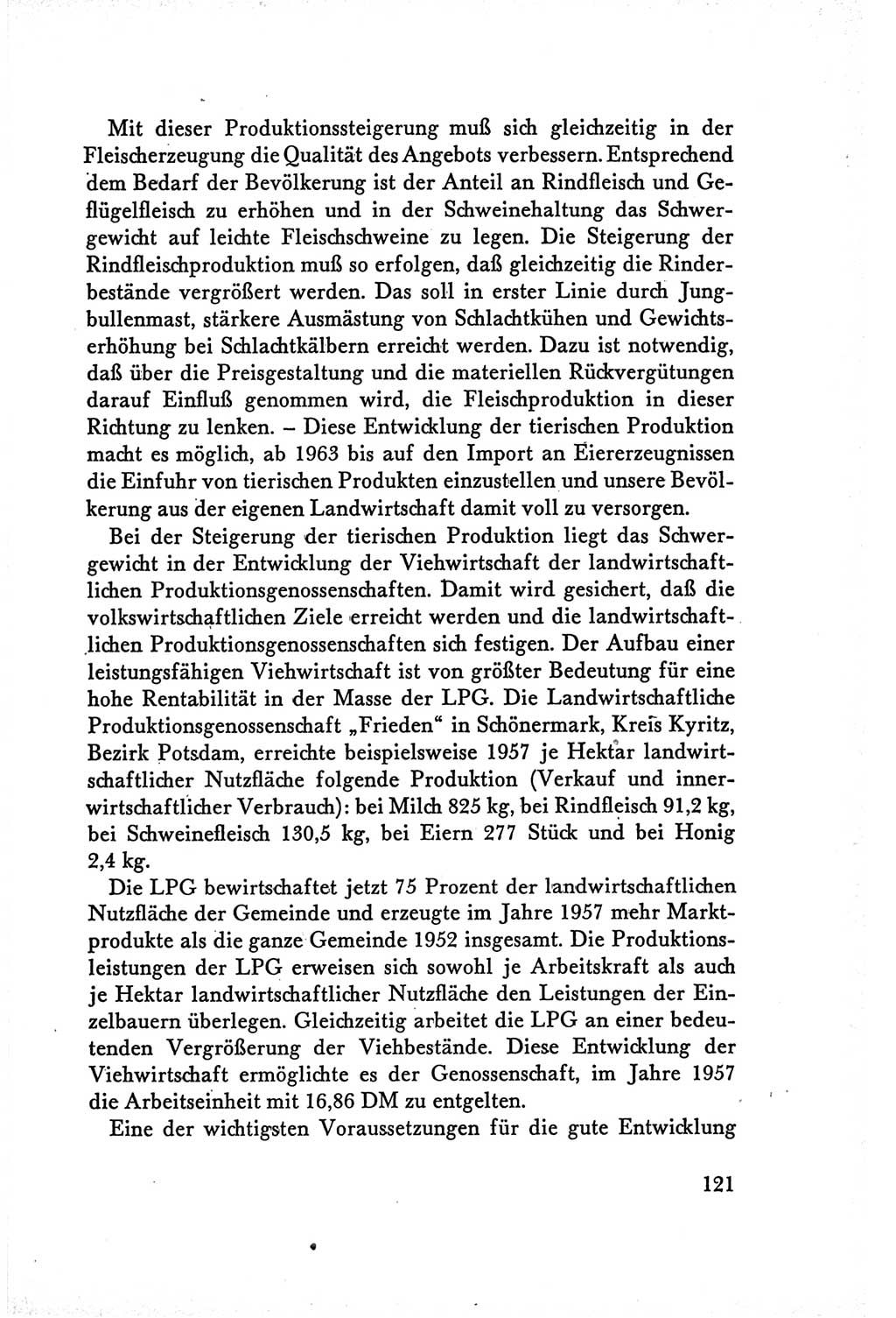 Protokoll der Verhandlungen des Ⅴ. Parteitages der Sozialistischen Einheitspartei Deutschlands (SED) [Deutsche Demokratische Republik (DDR)] 1958, Seite 121