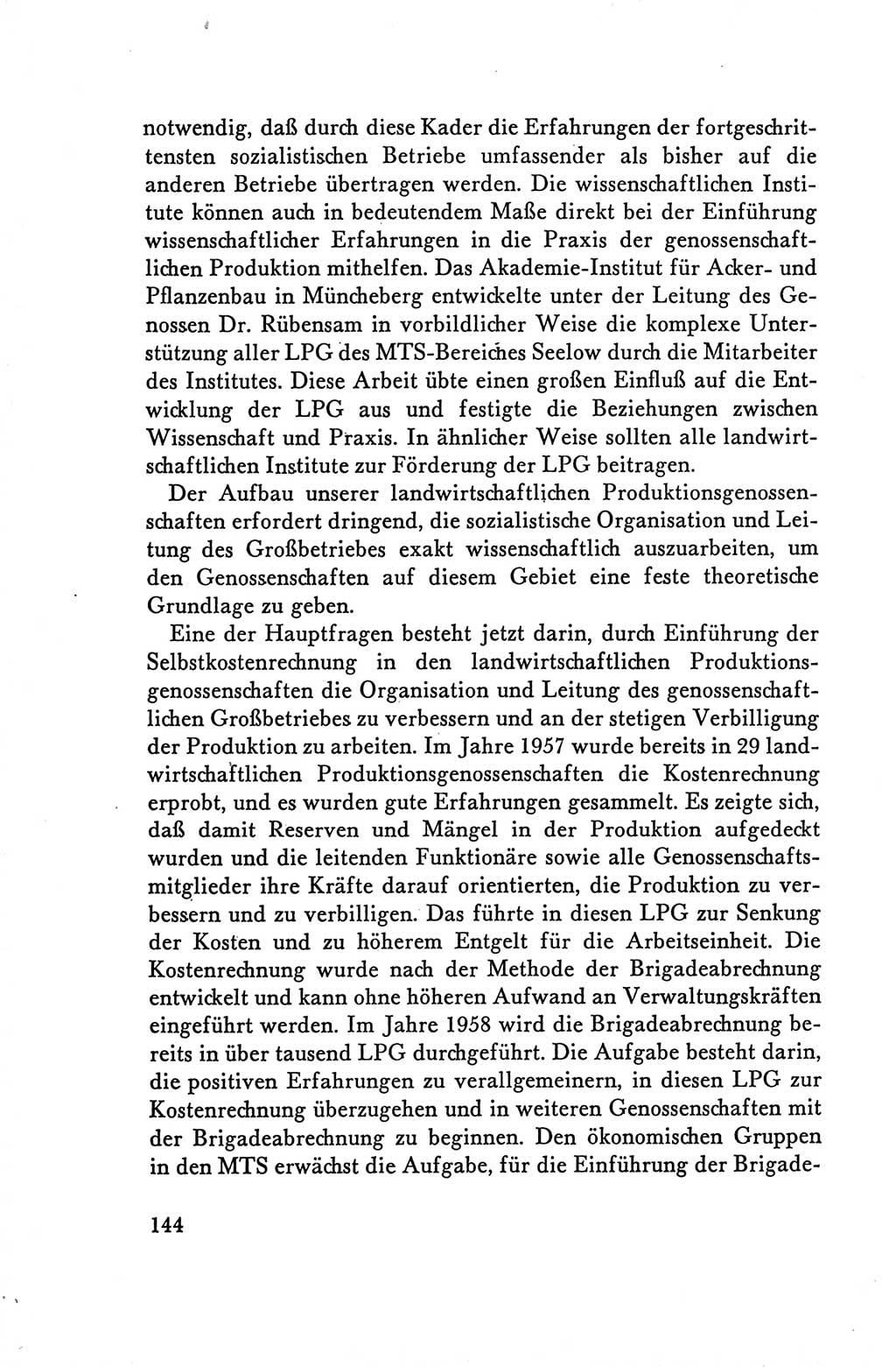 Protokoll der Verhandlungen des Ⅴ. Parteitages der Sozialistischen Einheitspartei Deutschlands (SED) [Deutsche Demokratische Republik (DDR)] 1958, Seite 144