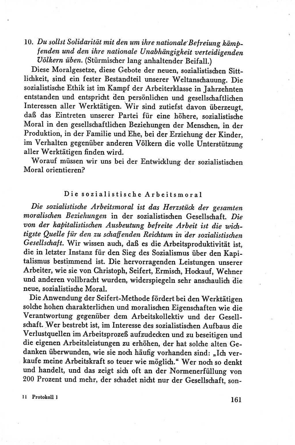 Protokoll der Verhandlungen des Ⅴ. Parteitages der Sozialistischen Einheitspartei Deutschlands (SED) [Deutsche Demokratische Republik (DDR)] 1958, Seite 161