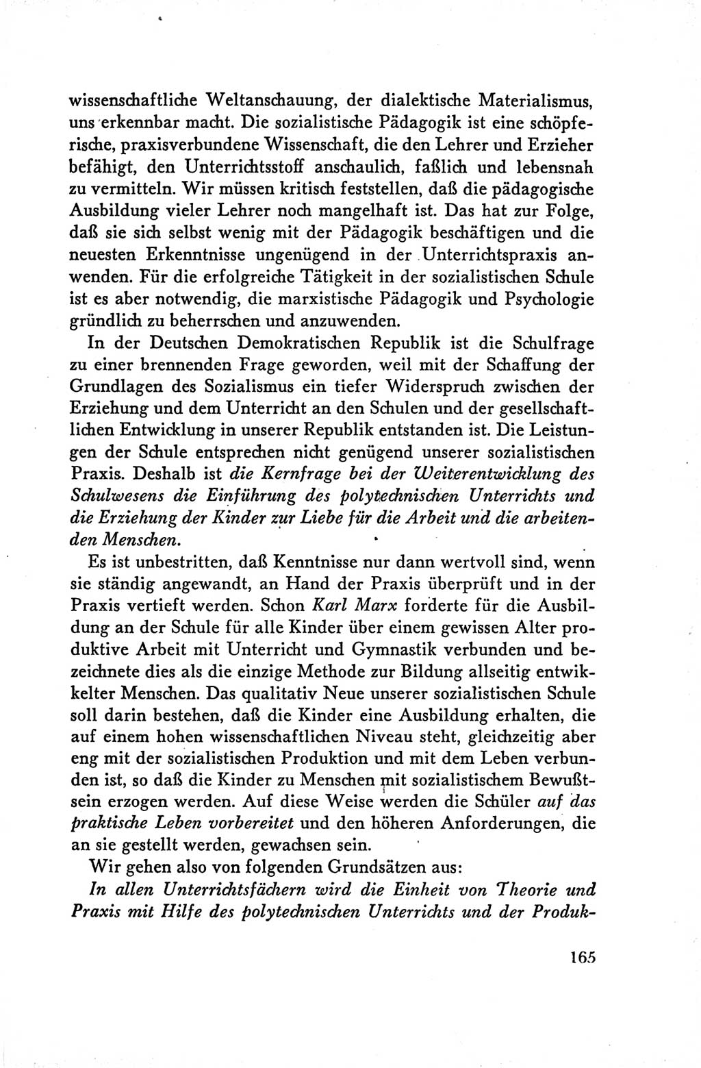 Protokoll der Verhandlungen des Ⅴ. Parteitages der Sozialistischen Einheitspartei Deutschlands (SED) [Deutsche Demokratische Republik (DDR)] 1958, Seite 165