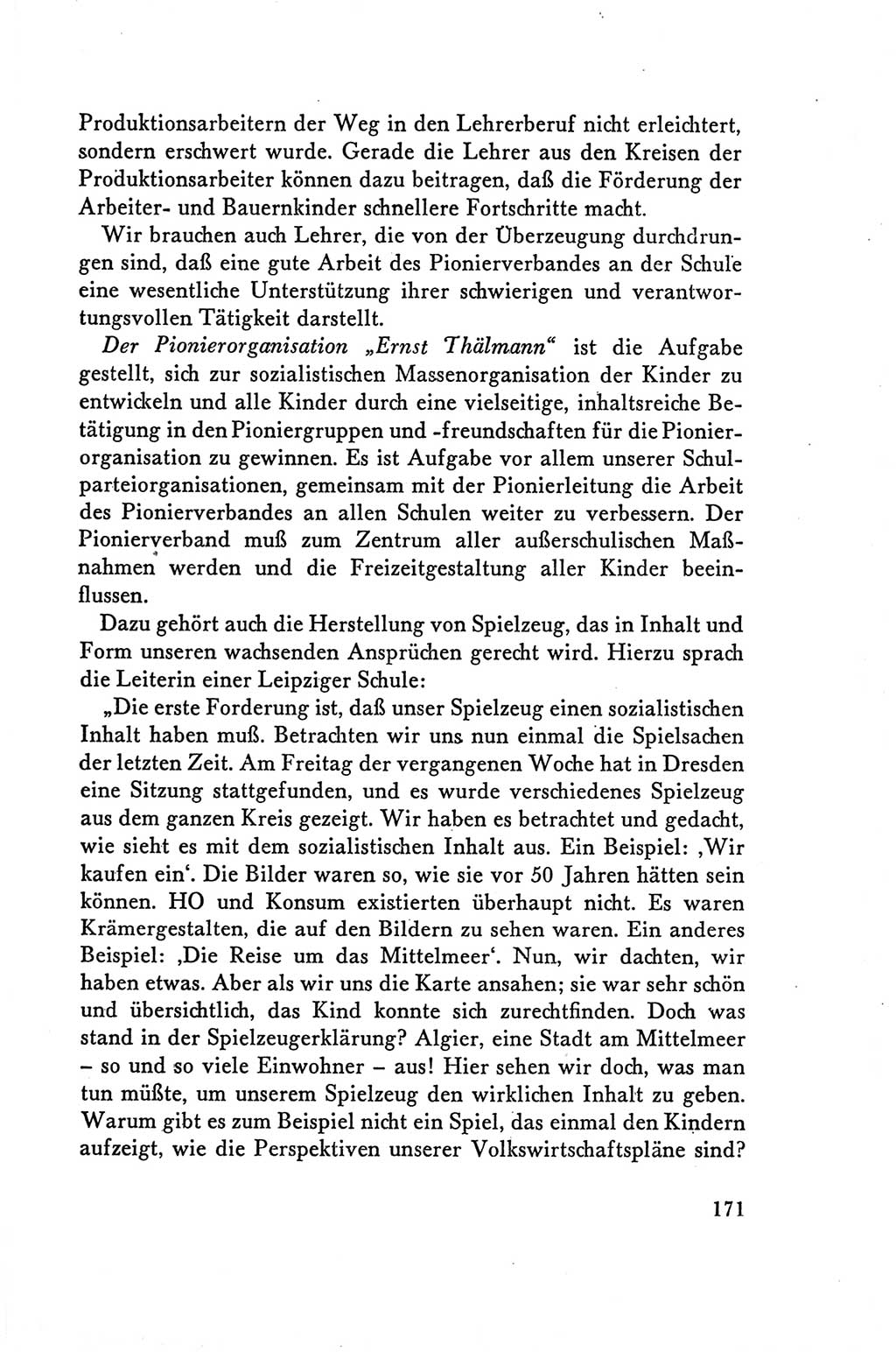 Protokoll der Verhandlungen des Ⅴ. Parteitages der Sozialistischen Einheitspartei Deutschlands (SED) [Deutsche Demokratische Republik (DDR)] 1958, Seite 171