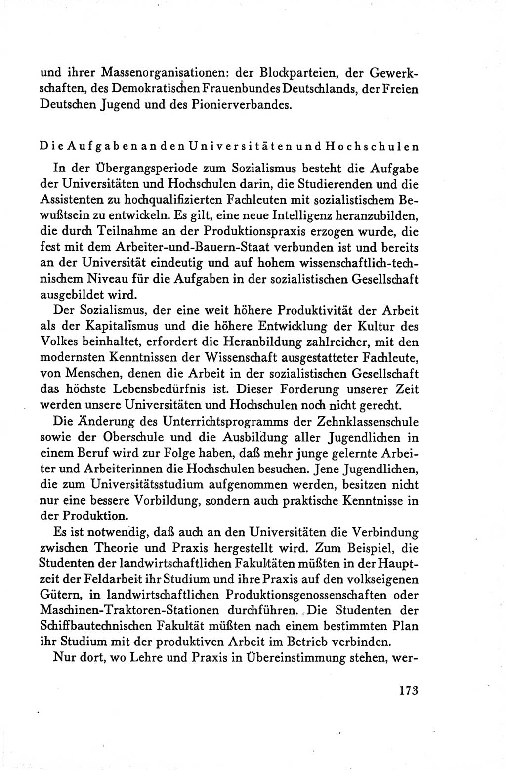 Protokoll der Verhandlungen des Ⅴ. Parteitages der Sozialistischen Einheitspartei Deutschlands (SED) [Deutsche Demokratische Republik (DDR)] 1958, Seite 173