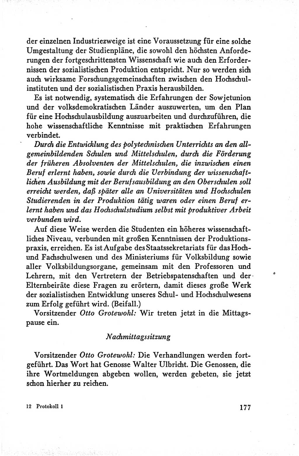 Protokoll der Verhandlungen des Ⅴ. Parteitages der Sozialistischen Einheitspartei Deutschlands (SED) [Deutsche Demokratische Republik (DDR)] 1958, Seite 177