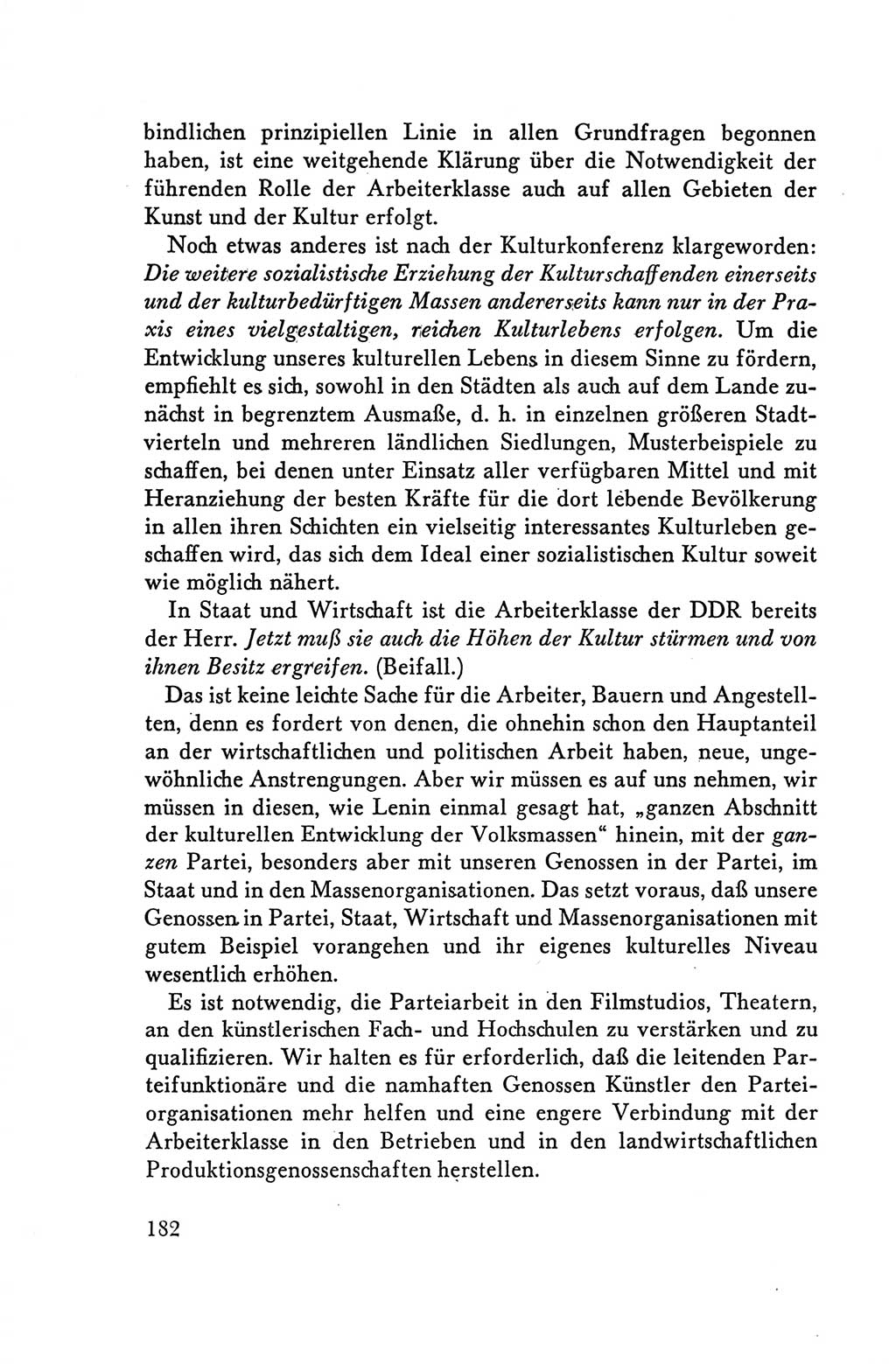 Protokoll der Verhandlungen des Ⅴ. Parteitages der Sozialistischen Einheitspartei Deutschlands (SED) [Deutsche Demokratische Republik (DDR)] 1958, Seite 182