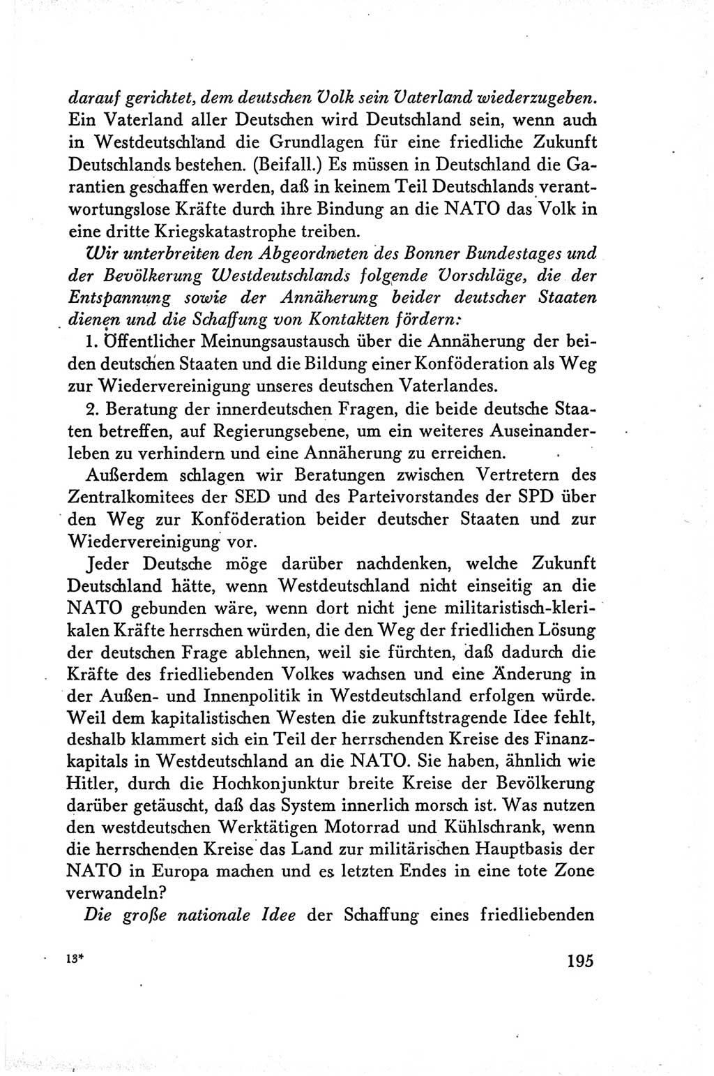 Protokoll der Verhandlungen des Ⅴ. Parteitages der Sozialistischen Einheitspartei Deutschlands (SED) [Deutsche Demokratische Republik (DDR)] 1958, Seite 195