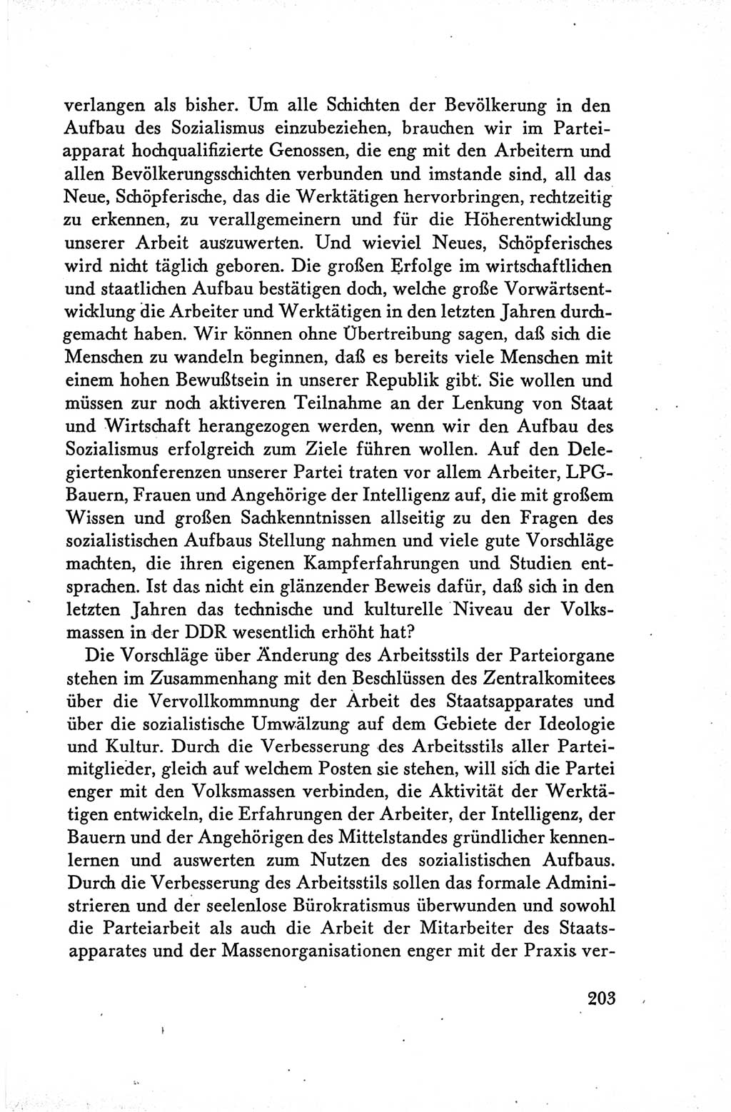 Protokoll der Verhandlungen des Ⅴ. Parteitages der Sozialistischen Einheitspartei Deutschlands (SED) [Deutsche Demokratische Republik (DDR)] 1958, Seite 203