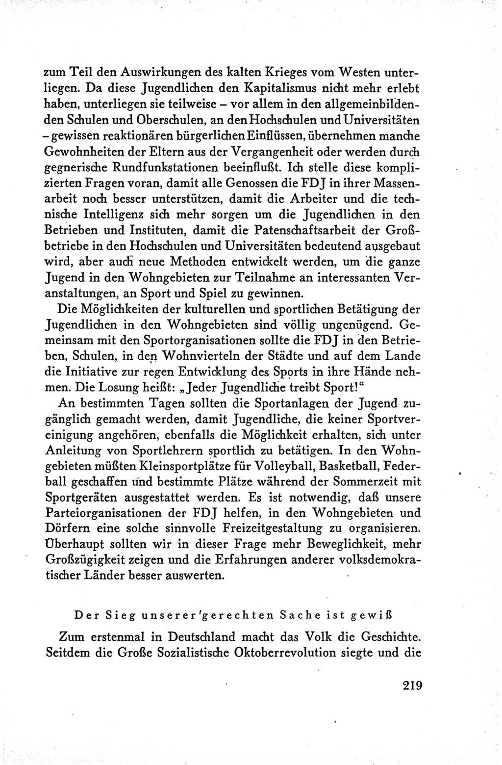 Protokoll der Verhandlungen des Ⅴ. Parteitages der Sozialistischen Einheitspartei Deutschlands (SED) [Deutsche Demokratische Republik (DDR)] 1958, Seite 219