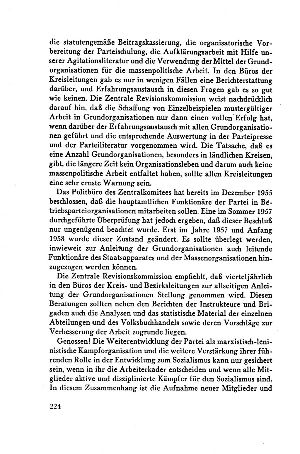 Protokoll der Verhandlungen des Ⅴ. Parteitages der Sozialistischen Einheitspartei Deutschlands (SED) [Deutsche Demokratische Republik (DDR)] 1958, Seite 224