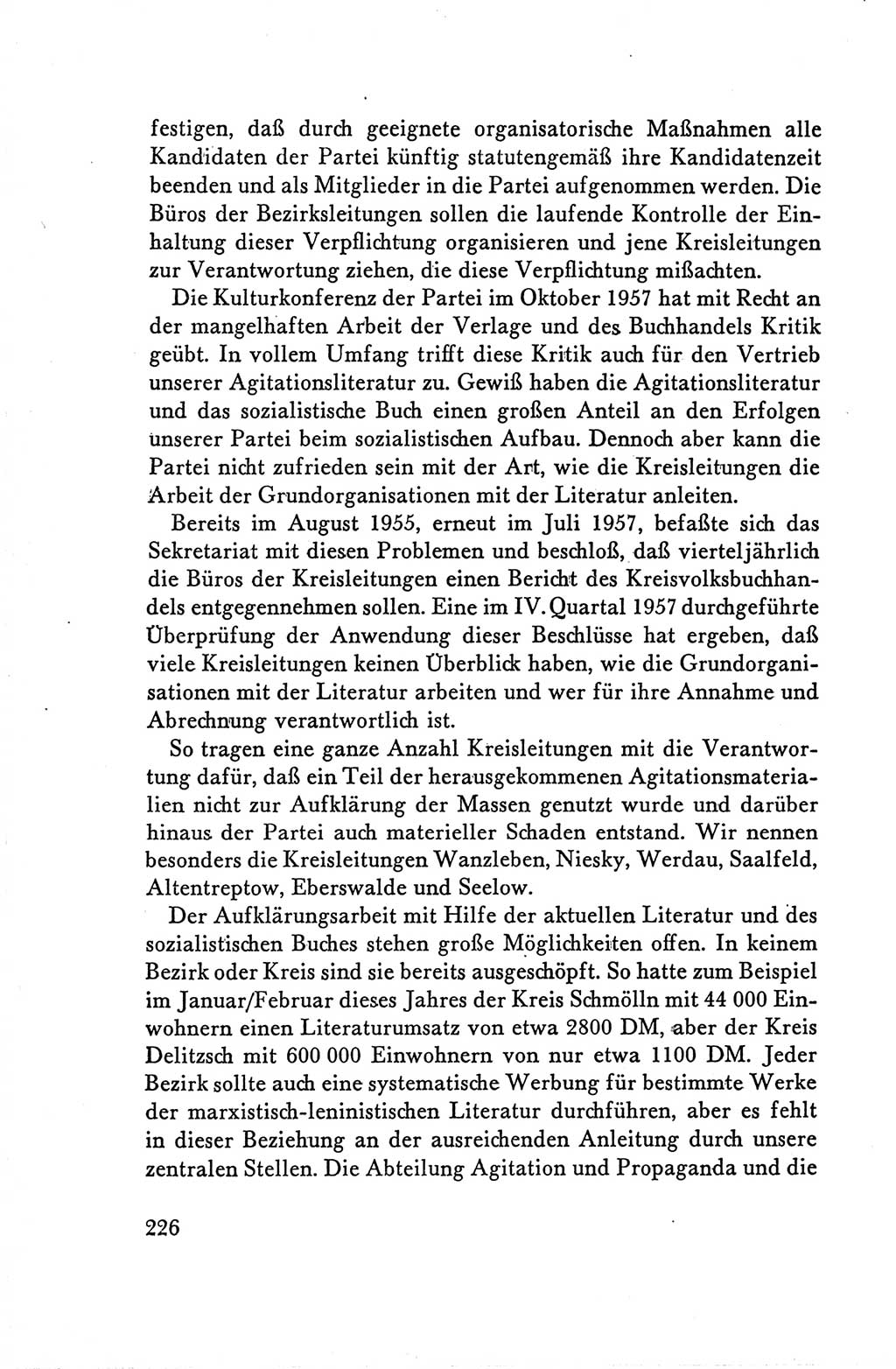 Protokoll der Verhandlungen des Ⅴ. Parteitages der Sozialistischen Einheitspartei Deutschlands (SED) [Deutsche Demokratische Republik (DDR)] 1958, Seite 226