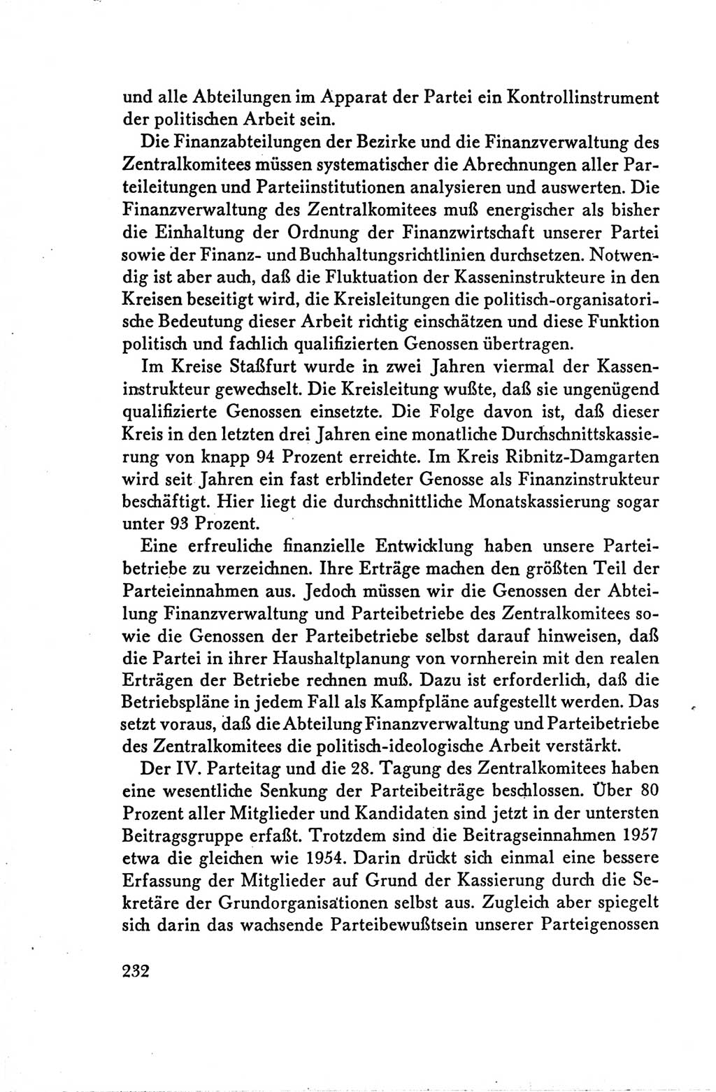 Protokoll der Verhandlungen des Ⅴ. Parteitages der Sozialistischen Einheitspartei Deutschlands (SED) [Deutsche Demokratische Republik (DDR)] 1958, Seite 232